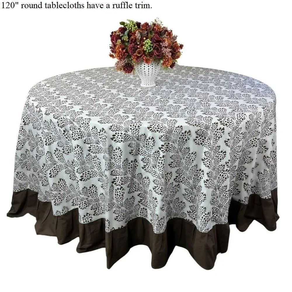 Kelli Cotton Tablecloth in Cocoa - The Mayfair Hall