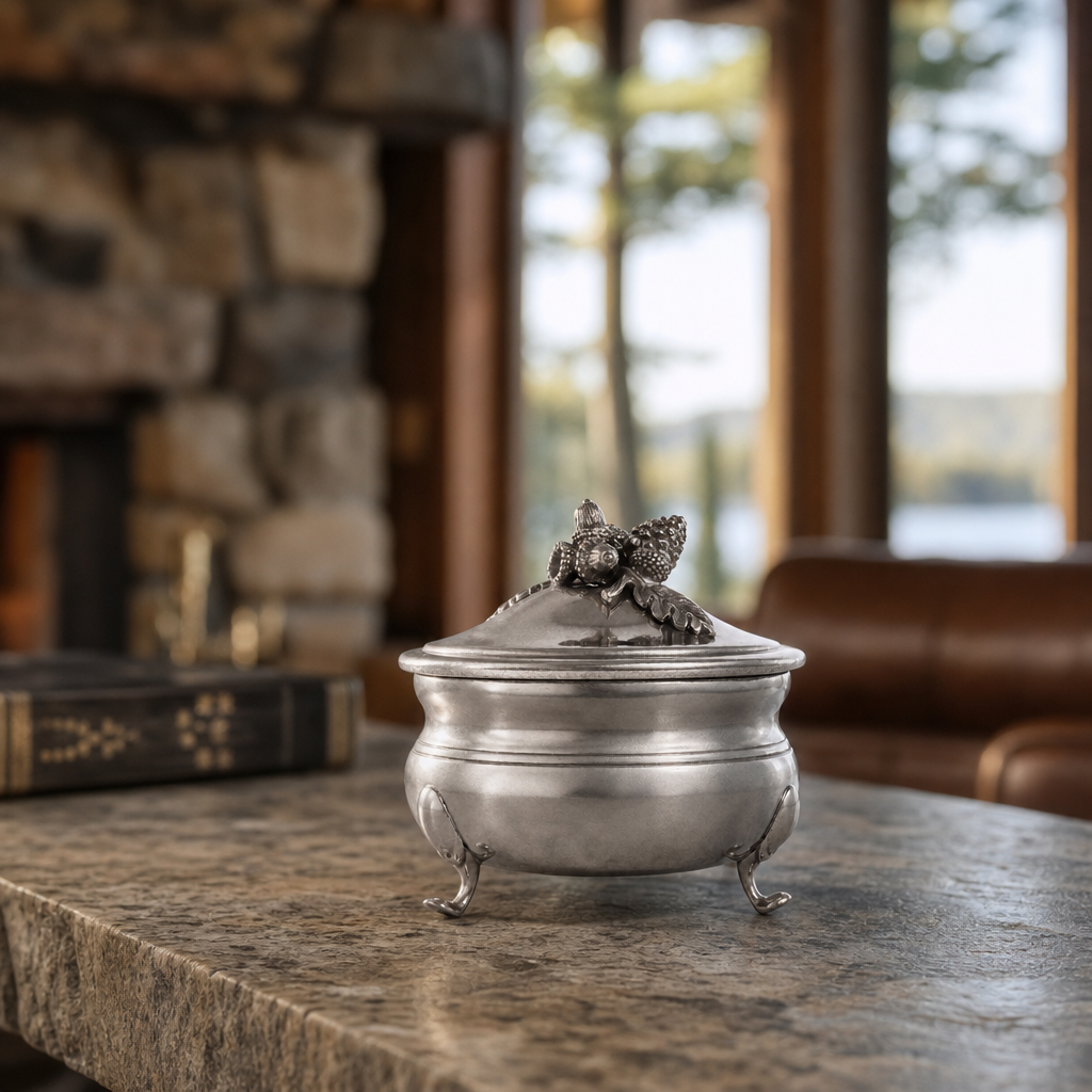 Pewter Acorn Sauce Bowl