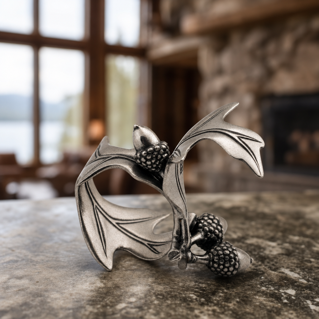 Pewter Acorn & Oak Leaf Napkin Ring