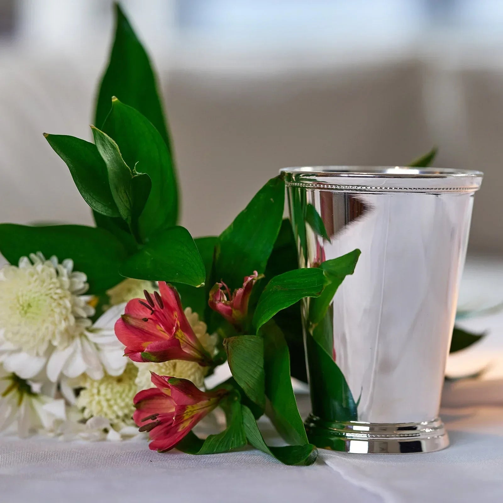 Krysaliis Silverplate Beaded Mint Julep Cup - 9oz - The Mayfair Hall