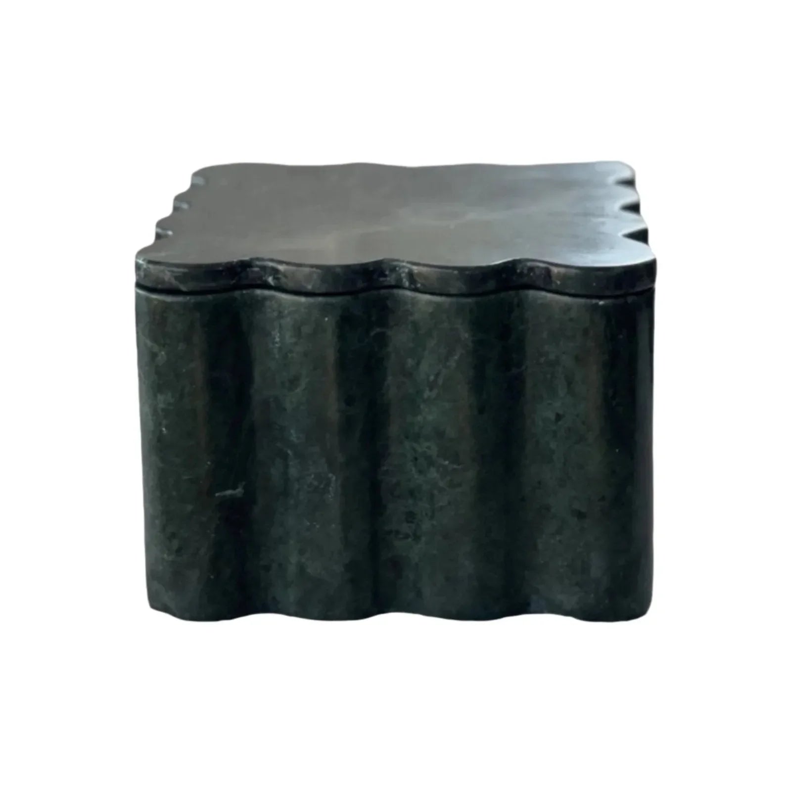 Marble Box Counter Jar in Emerald - The Mayfair Hall