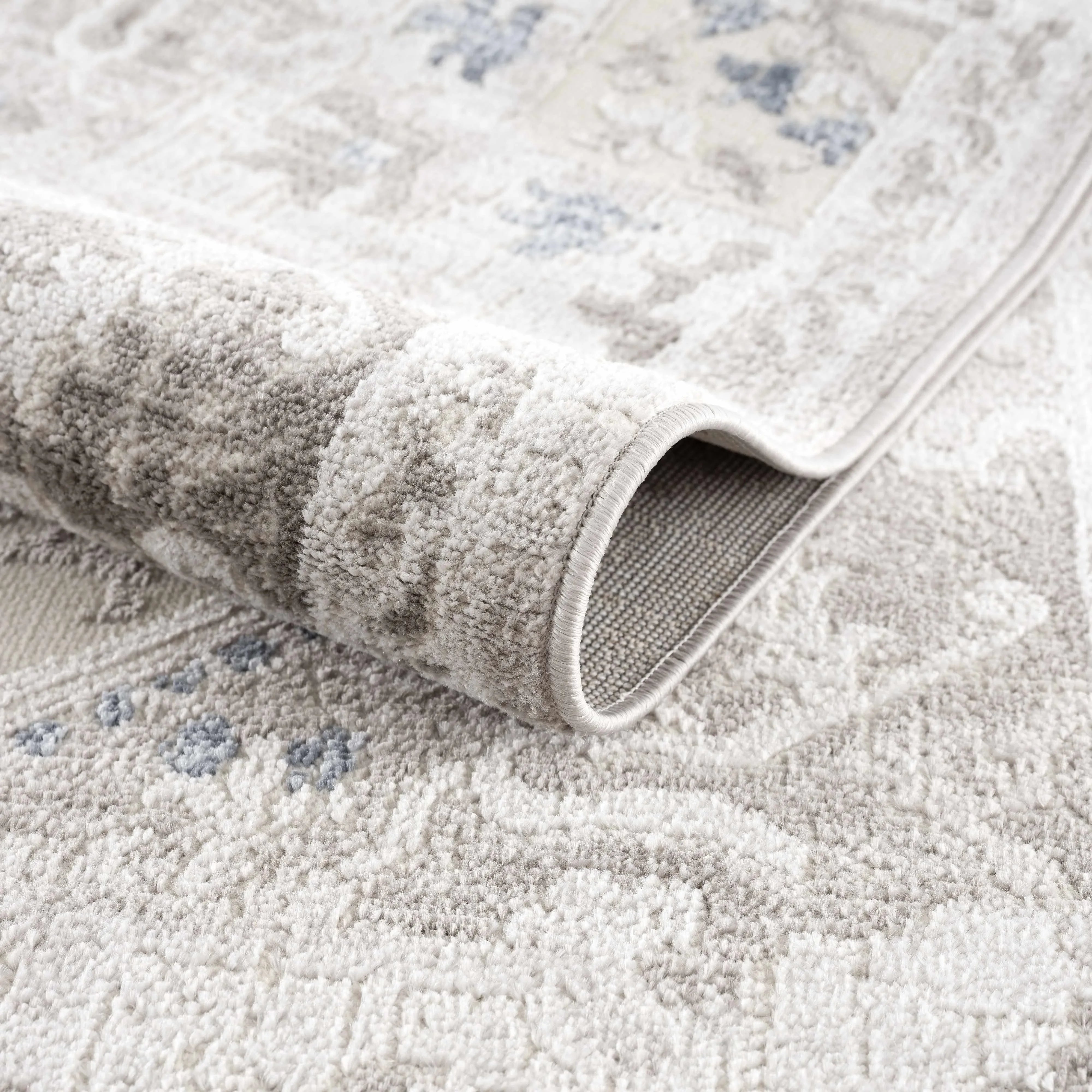 Bakir Blue Hues Gray Medallion Area Rug - Limited Edition - The Mayfair Hall