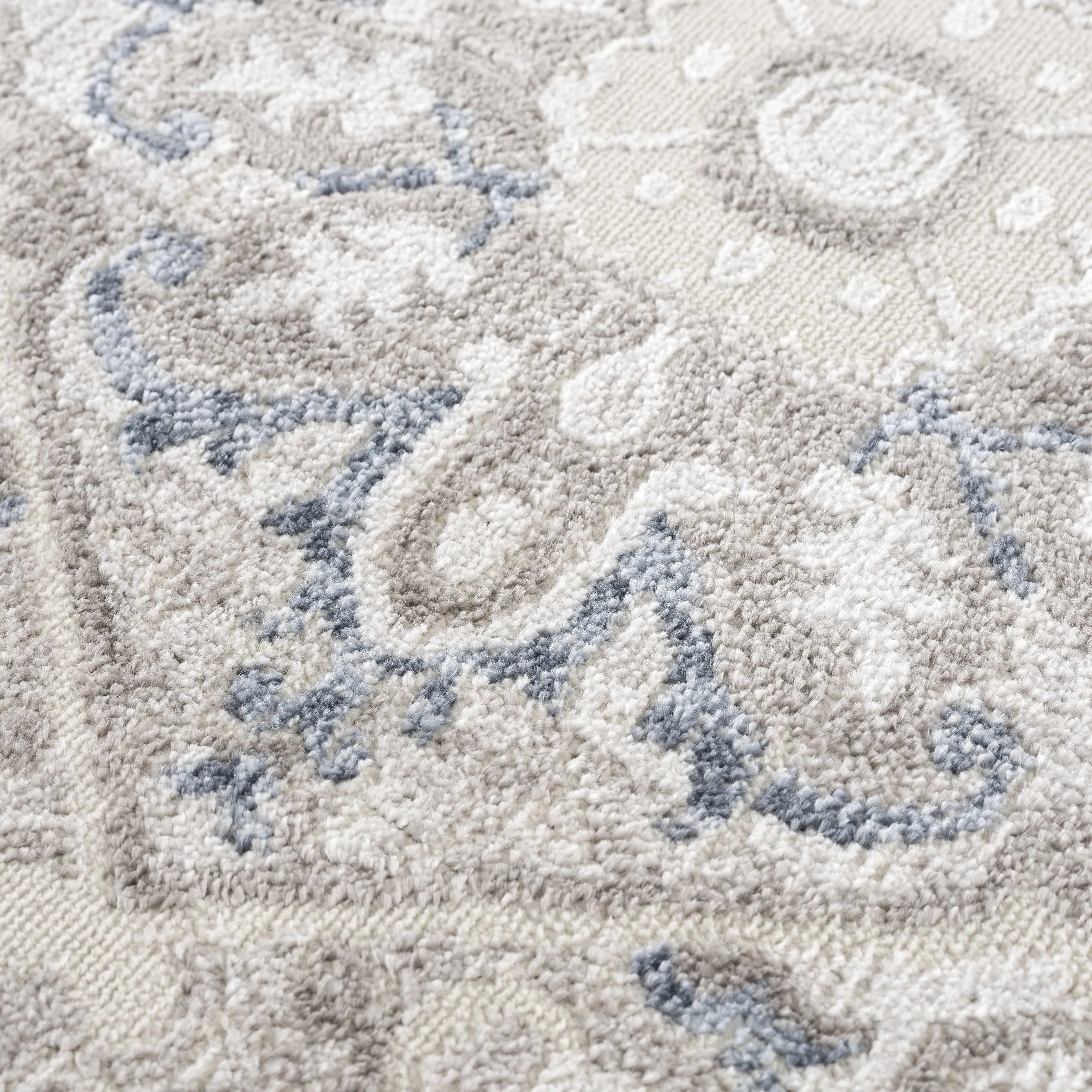 Bakir Blue Hues Gray Medallion Area Rug - Limited Edition - The Mayfair Hall