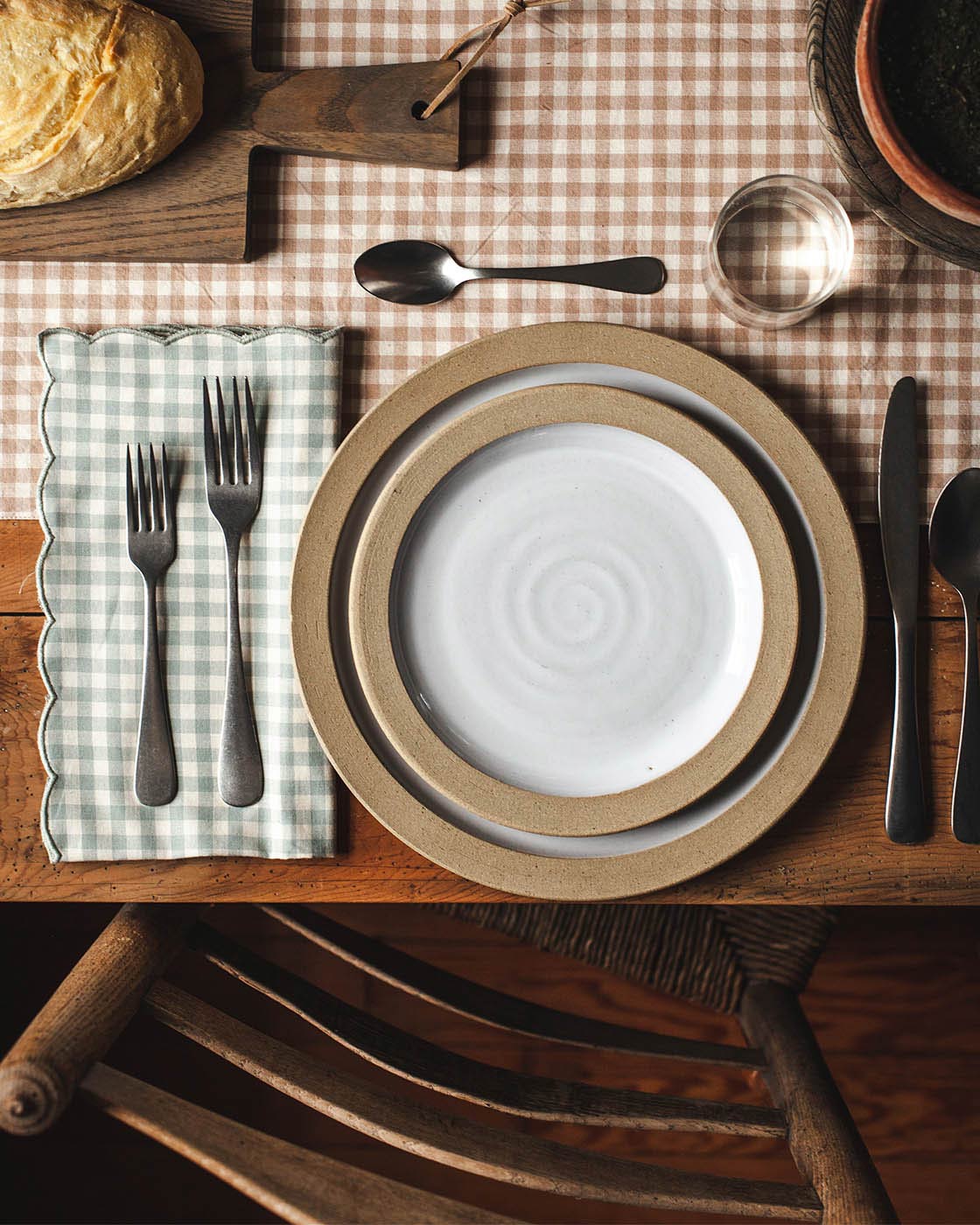 Petite Gingham Scalloped Napkins