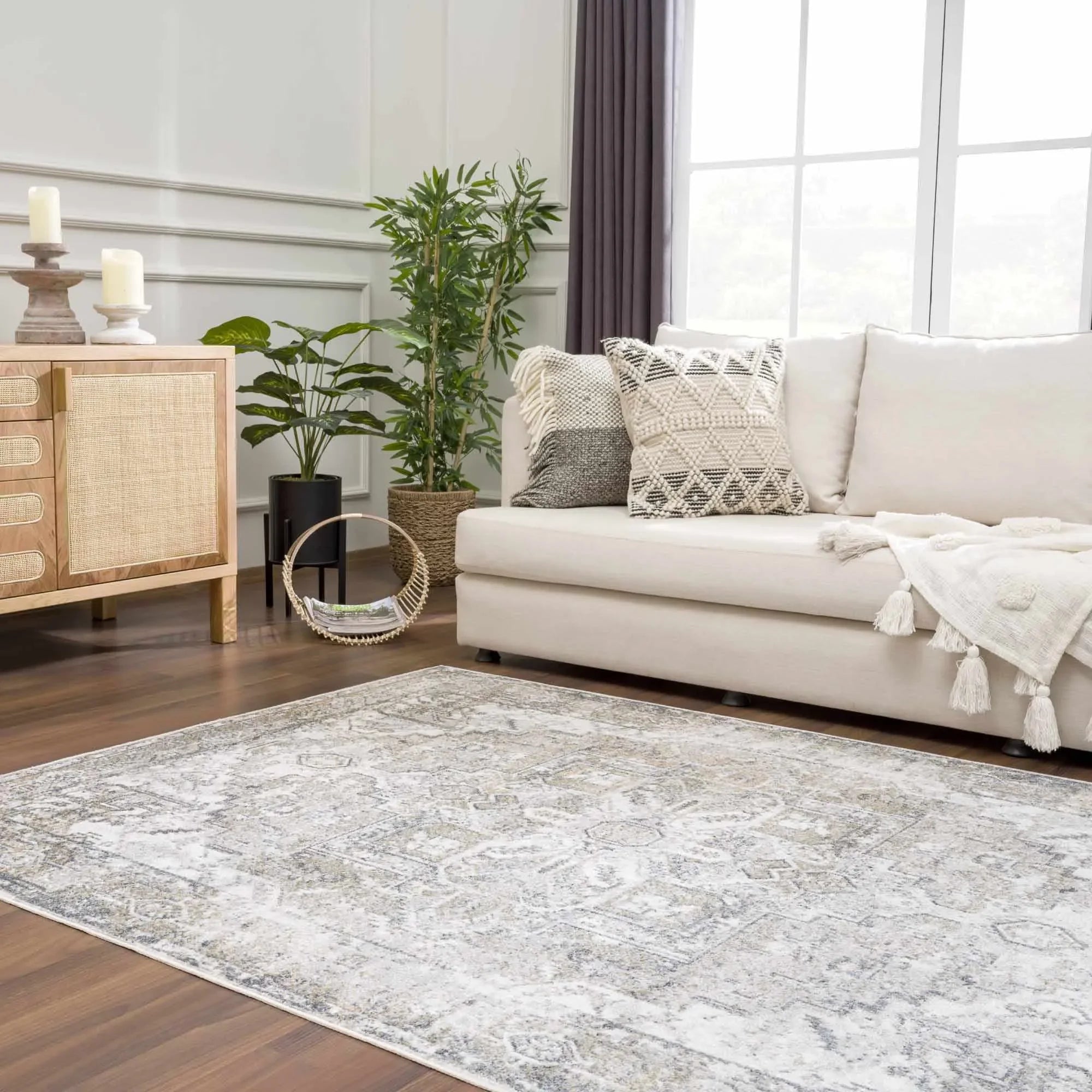 Olive Hera Washable Area Rug - The Mayfair Hall