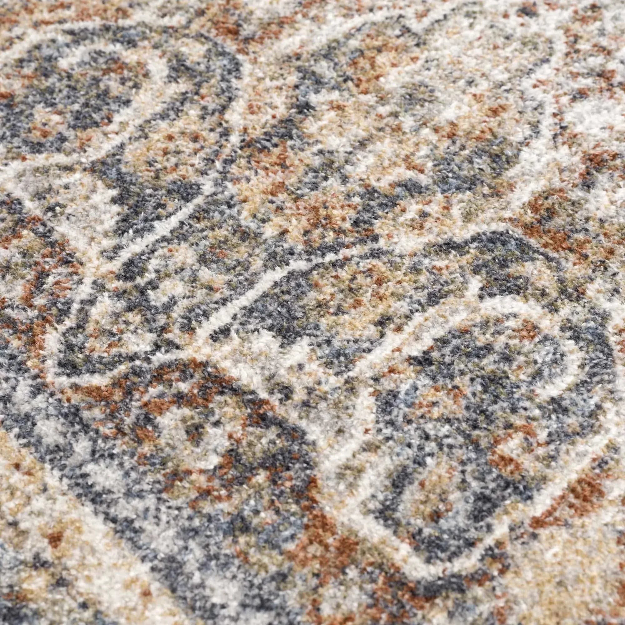 Arias Beige Blue Washable Area Rug - The Mayfair Hall