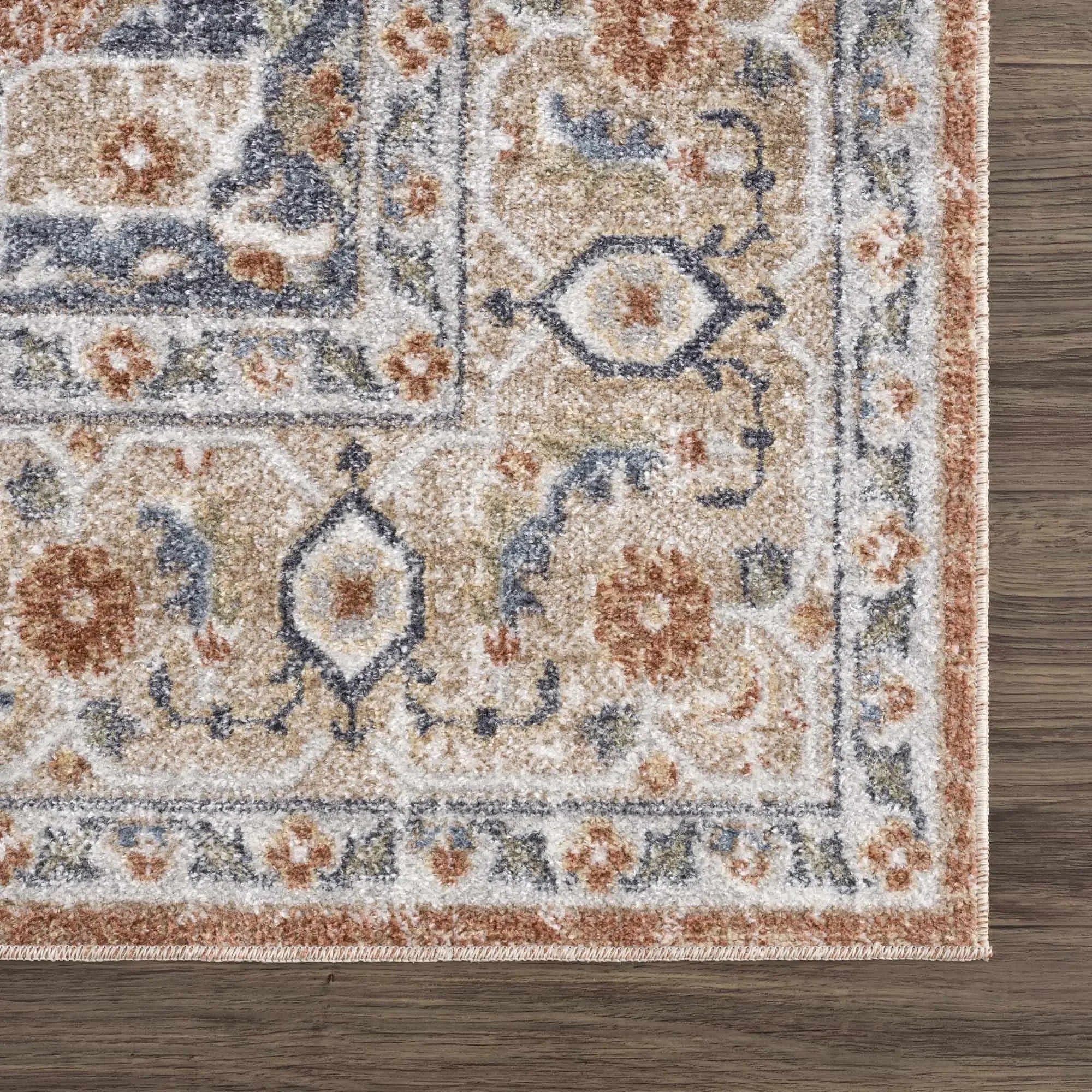 Gael Rust Polyester Area Rug - The Mayfair Hall