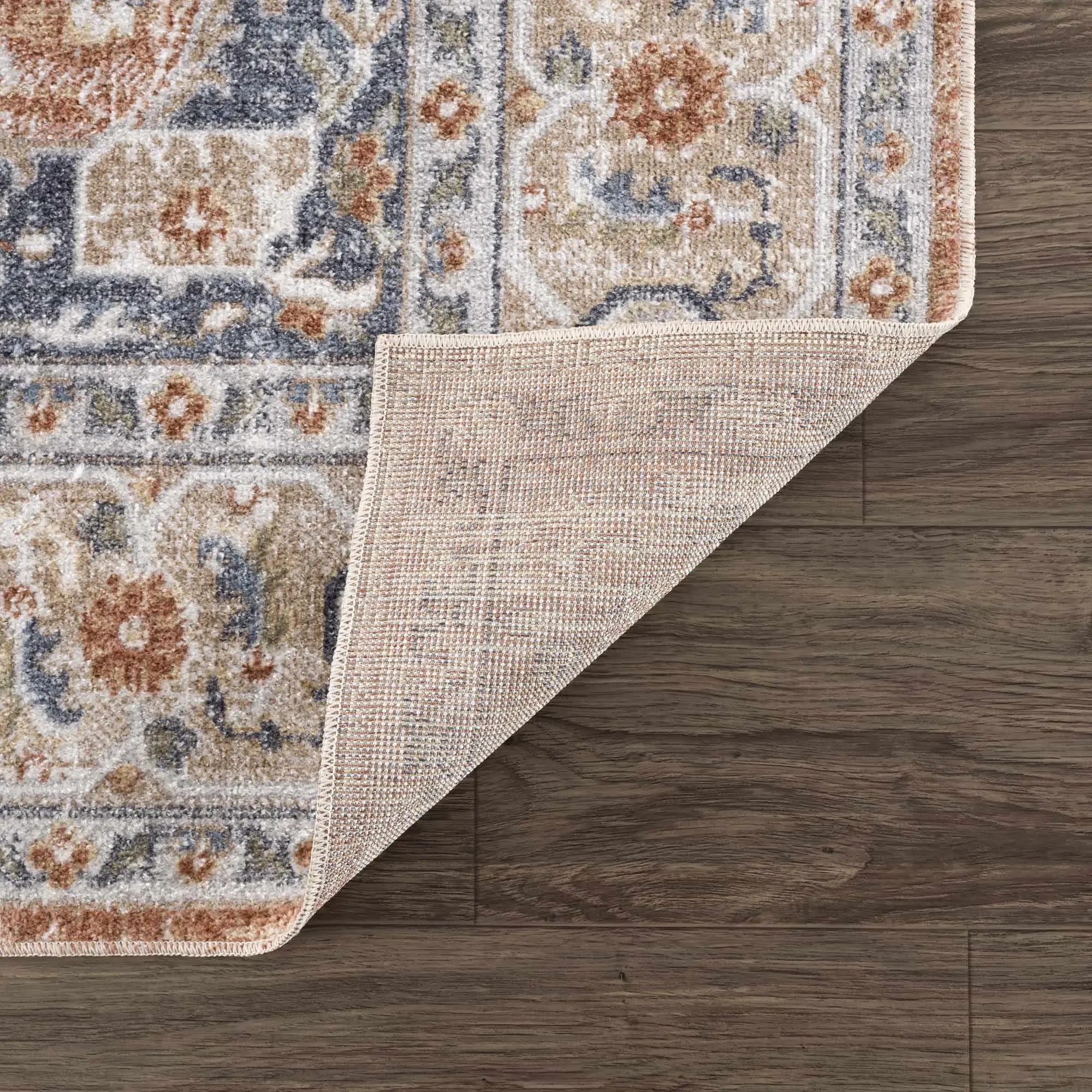 Gael Rust Polyester Area Rug - The Mayfair Hall