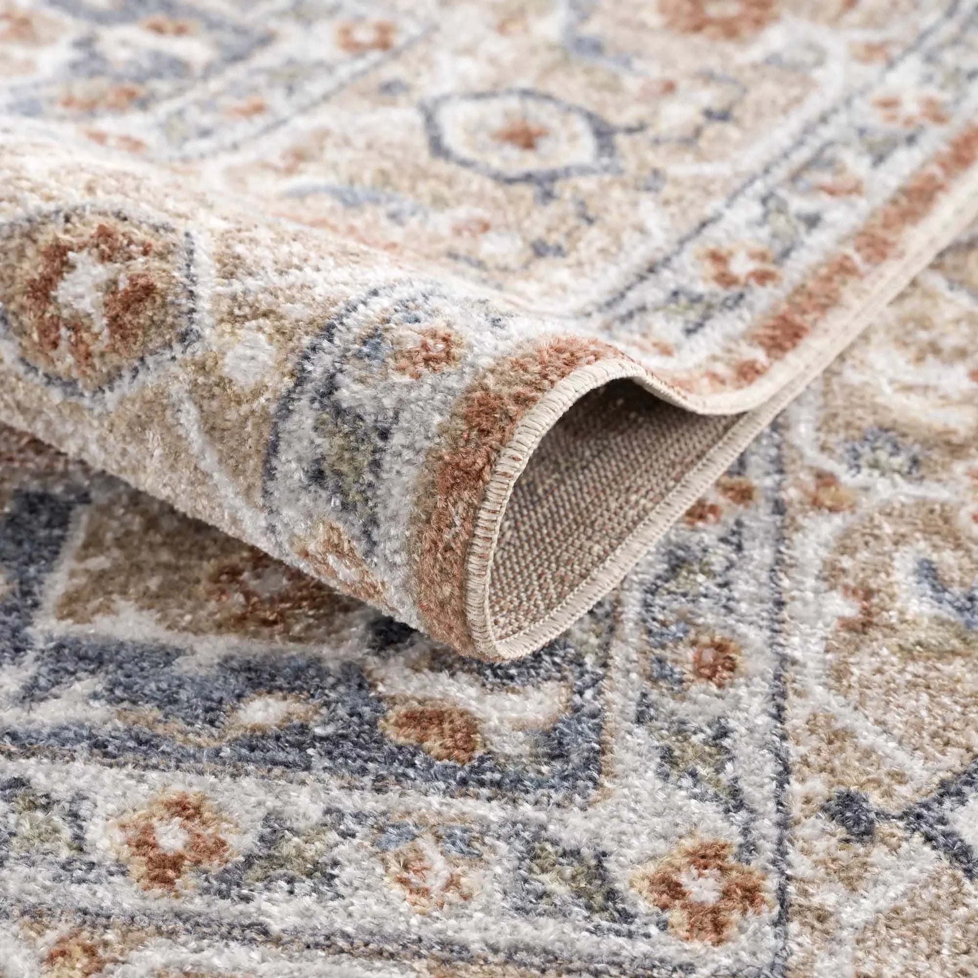 Gael Rust Polyester Area Rug - The Mayfair Hall