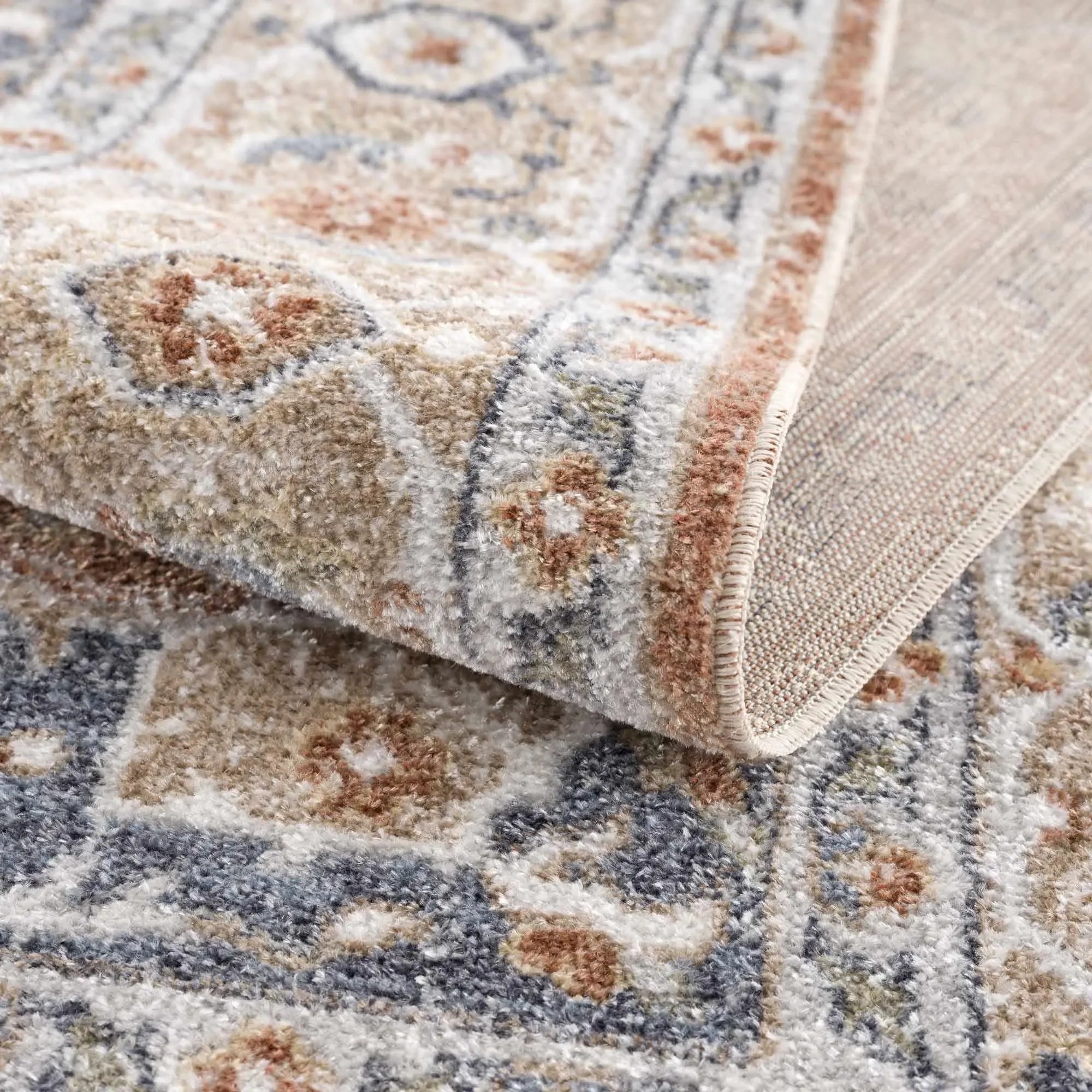 Gael Rust Polyester Area Rug - The Mayfair Hall