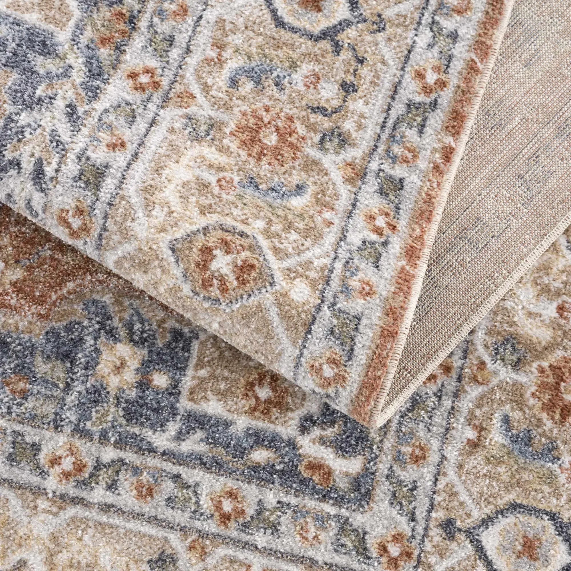 Gael Rust Polyester Area Rug - The Mayfair Hall