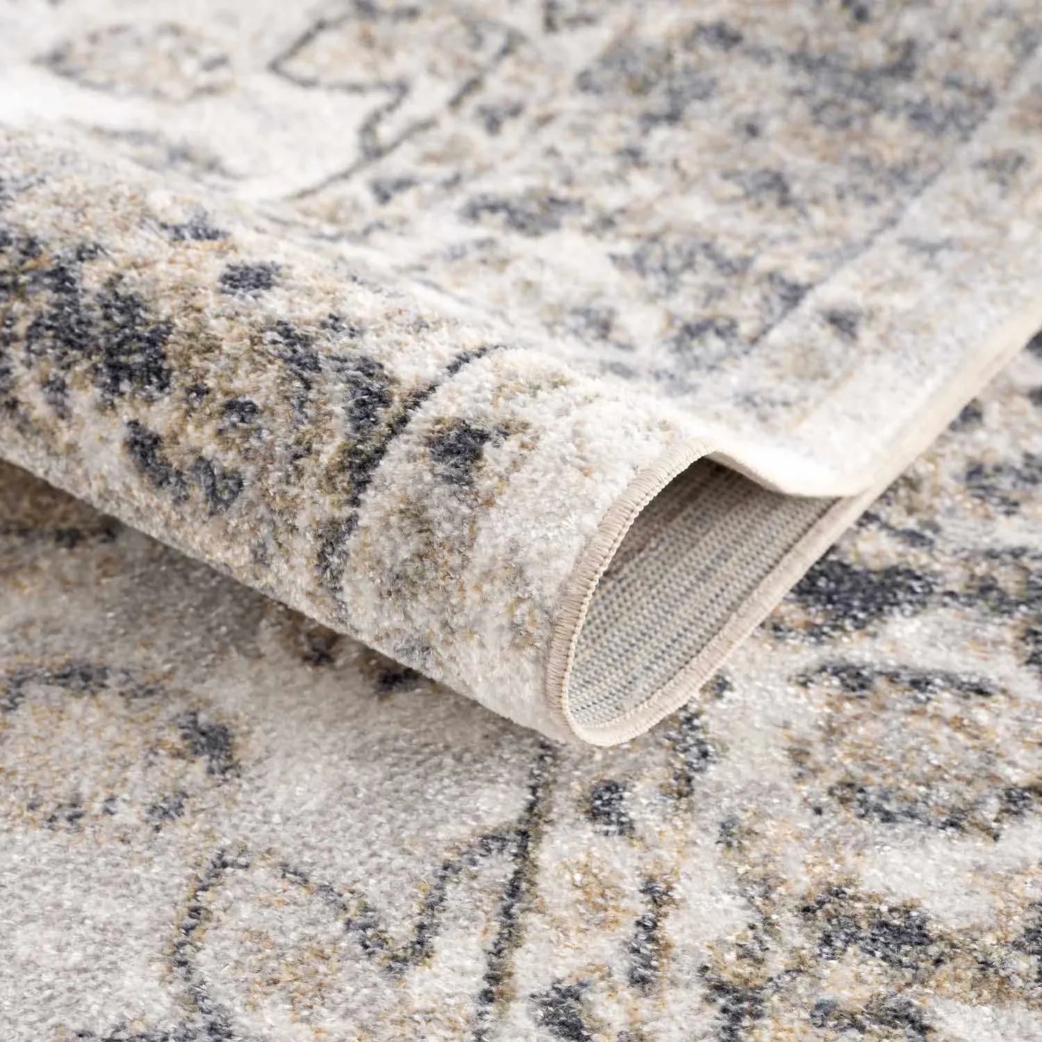 Rudo Beige Washable Area Rug - The Mayfair Hall