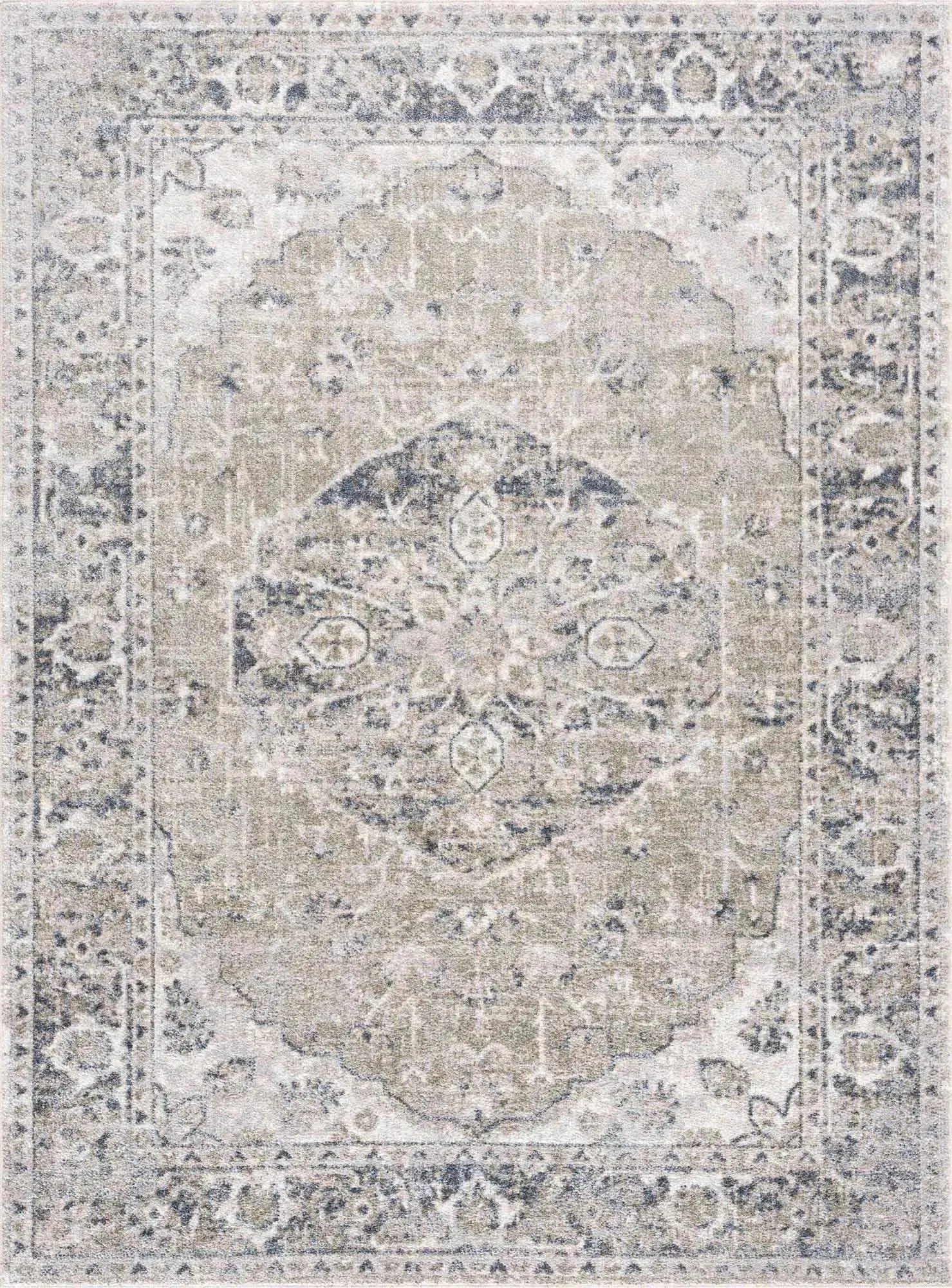Rudo Blue Washable Area Rug - The Mayfair Hall