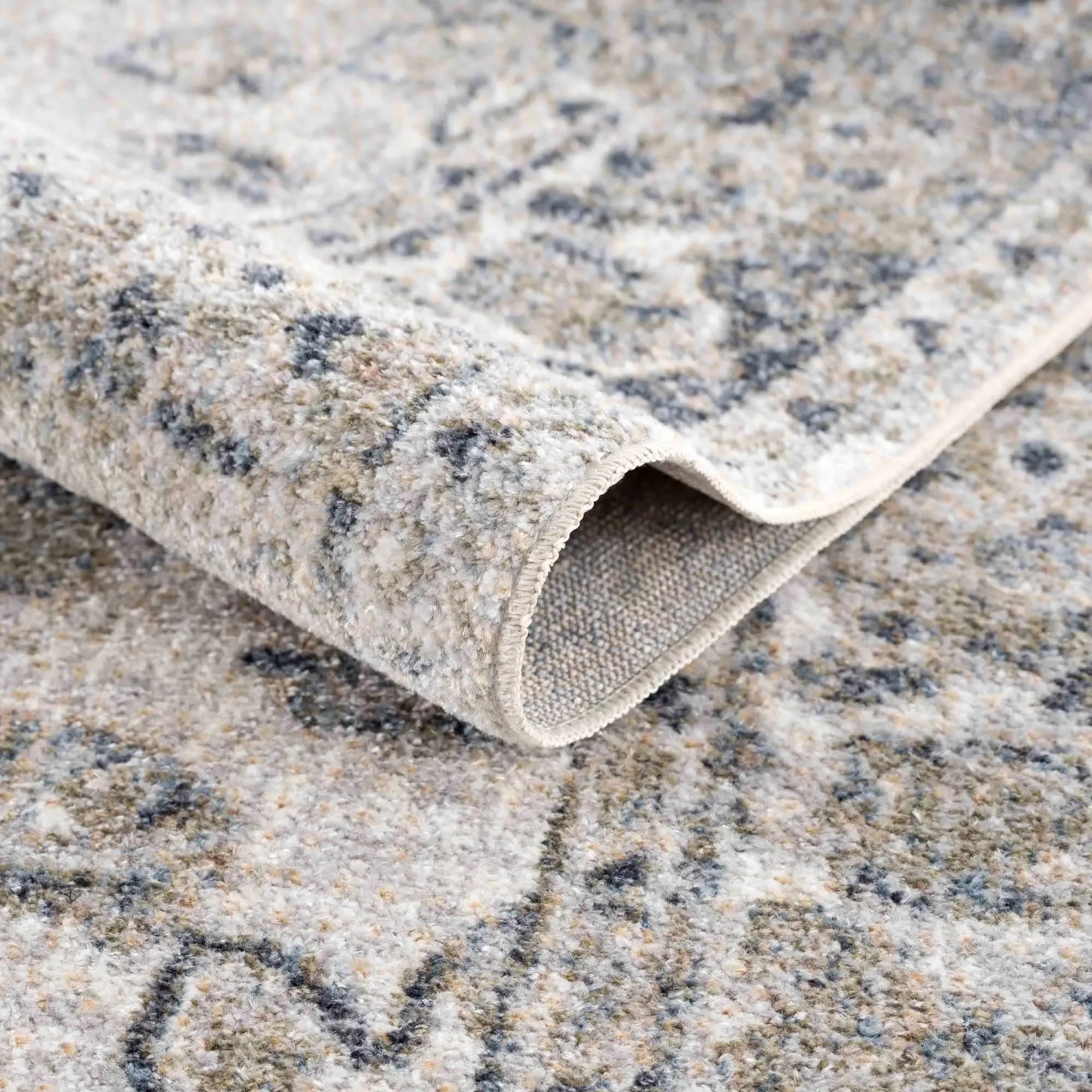 Rudo Blue Washable Area Rug - The Mayfair Hall