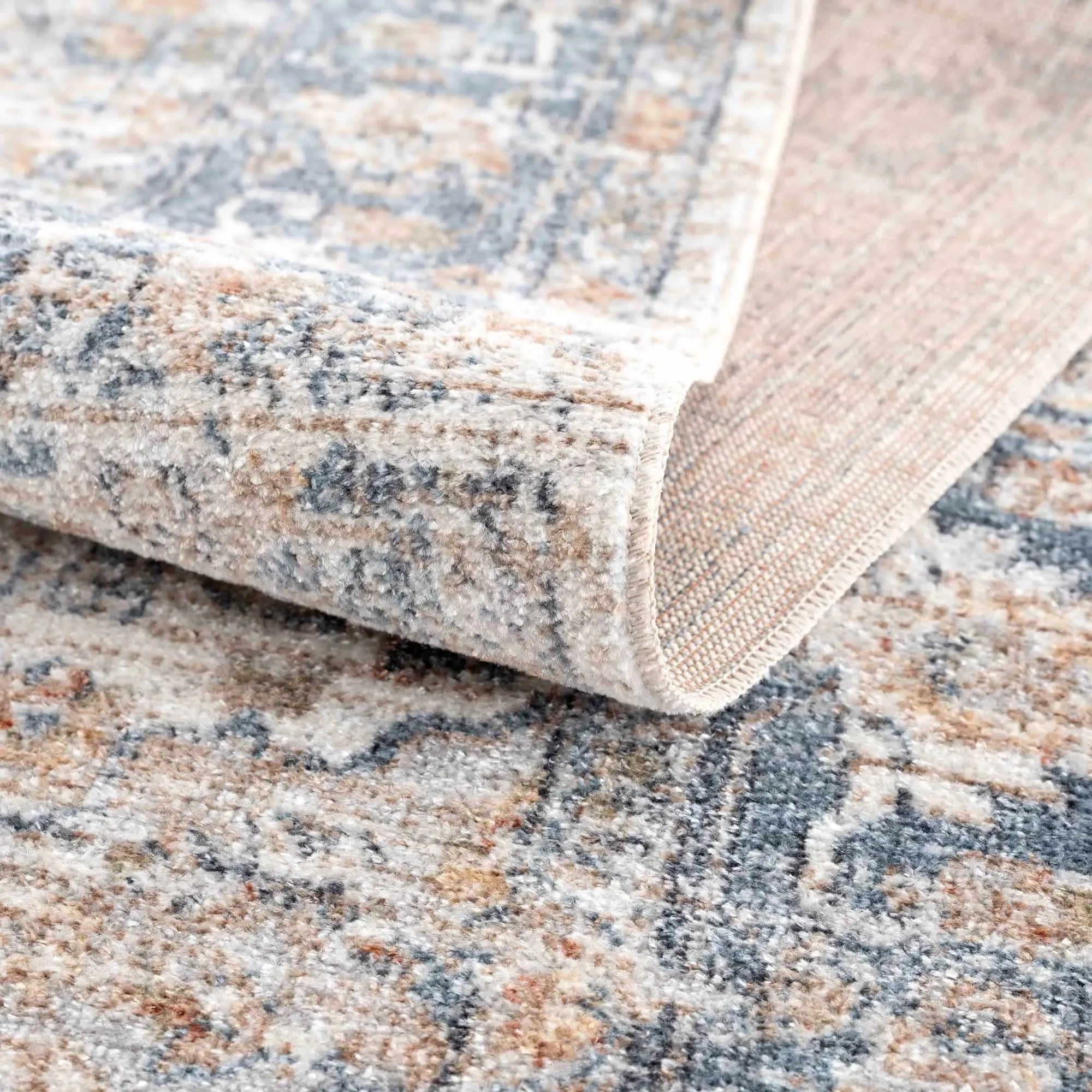 Ezri Cream Washable Area Rug - The Mayfair Hall