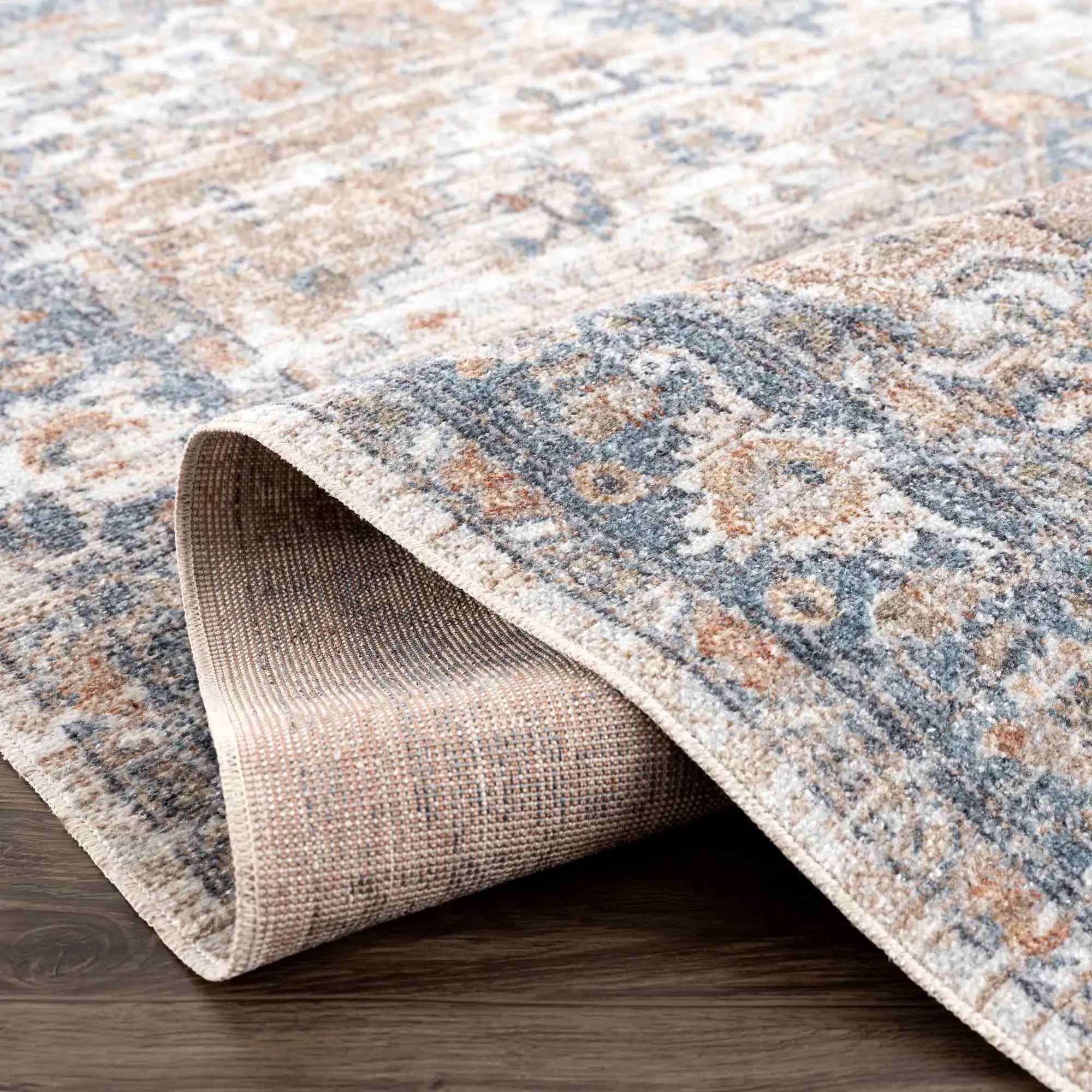 Ezri Cream Washable Area Rug - The Mayfair Hall