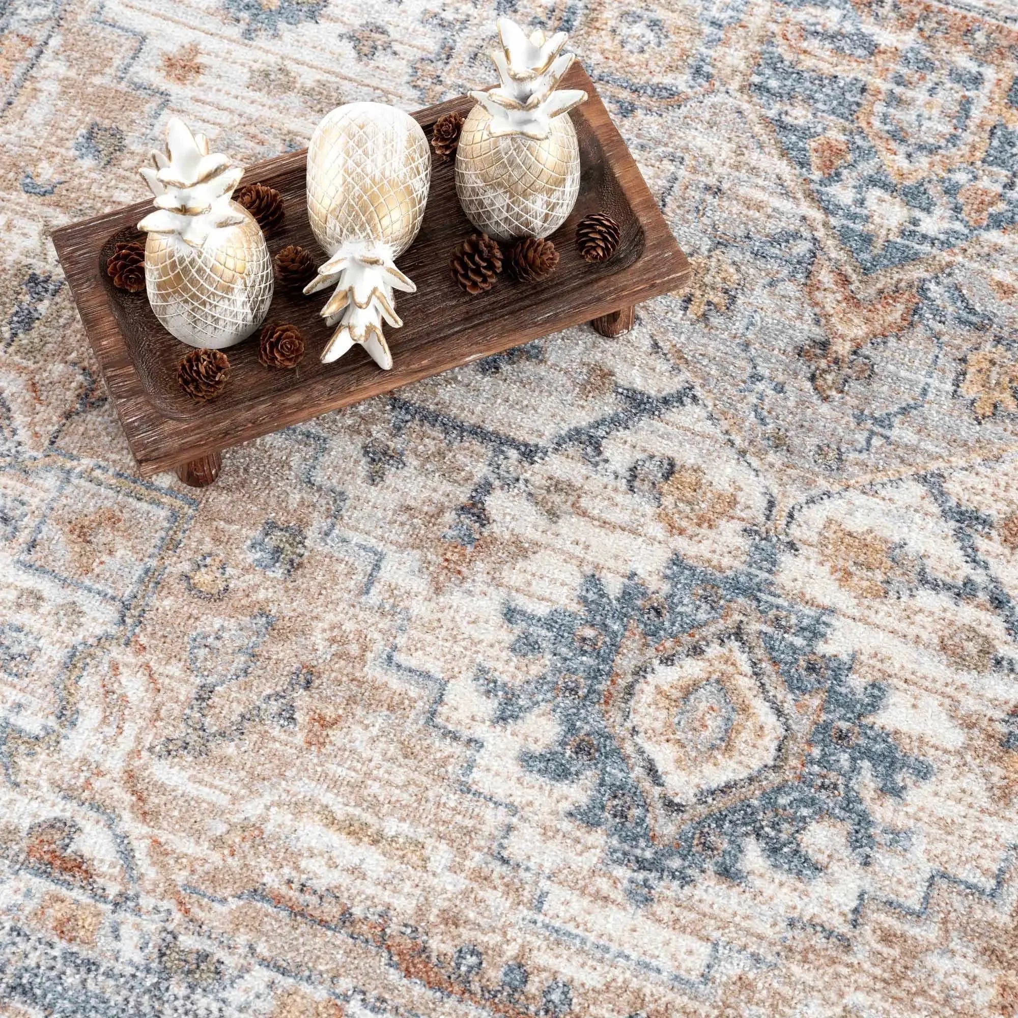 Ezri Cream Washable Area Rug - The Mayfair Hall