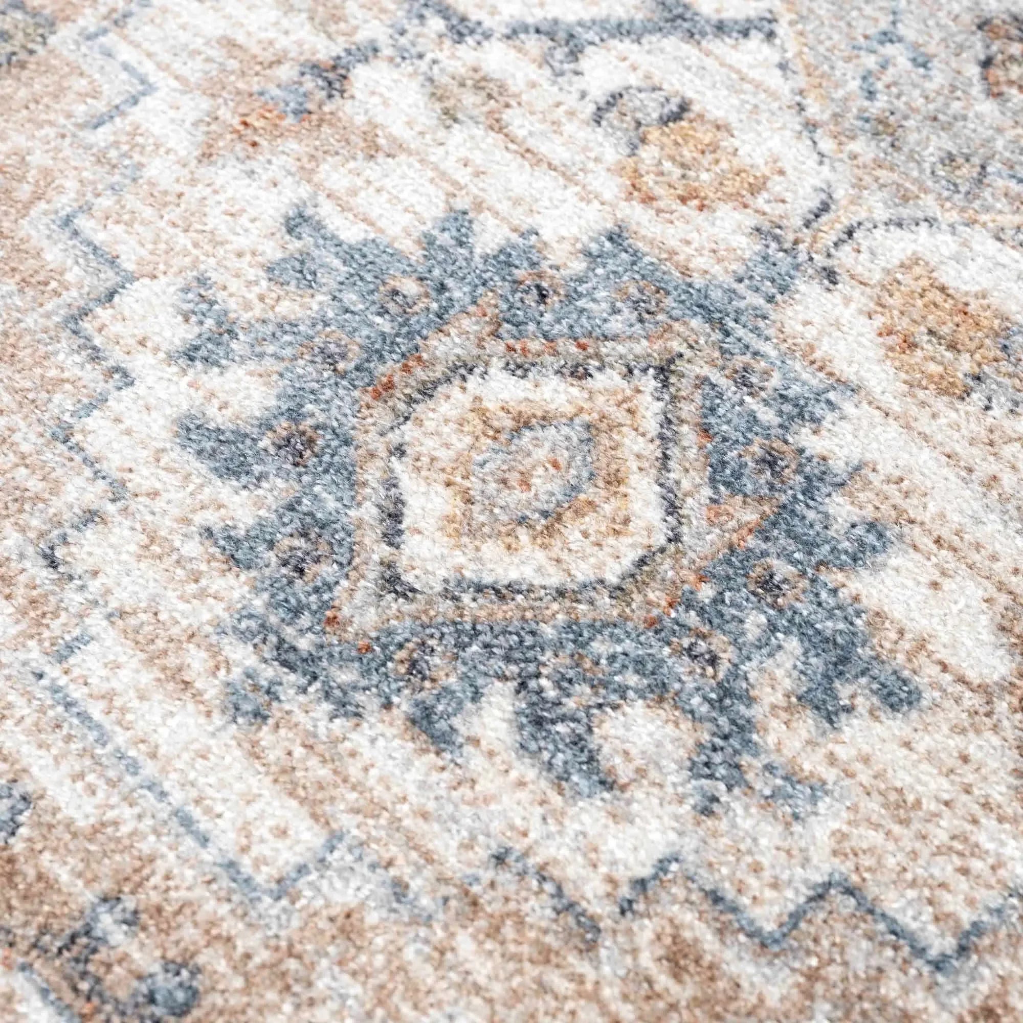 Ezri Cream Washable Area Rug - The Mayfair Hall