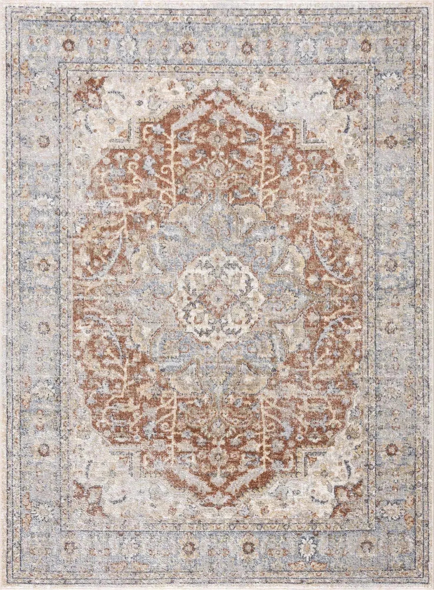 Emke Cream Washable Area Rug - The Mayfair Hall