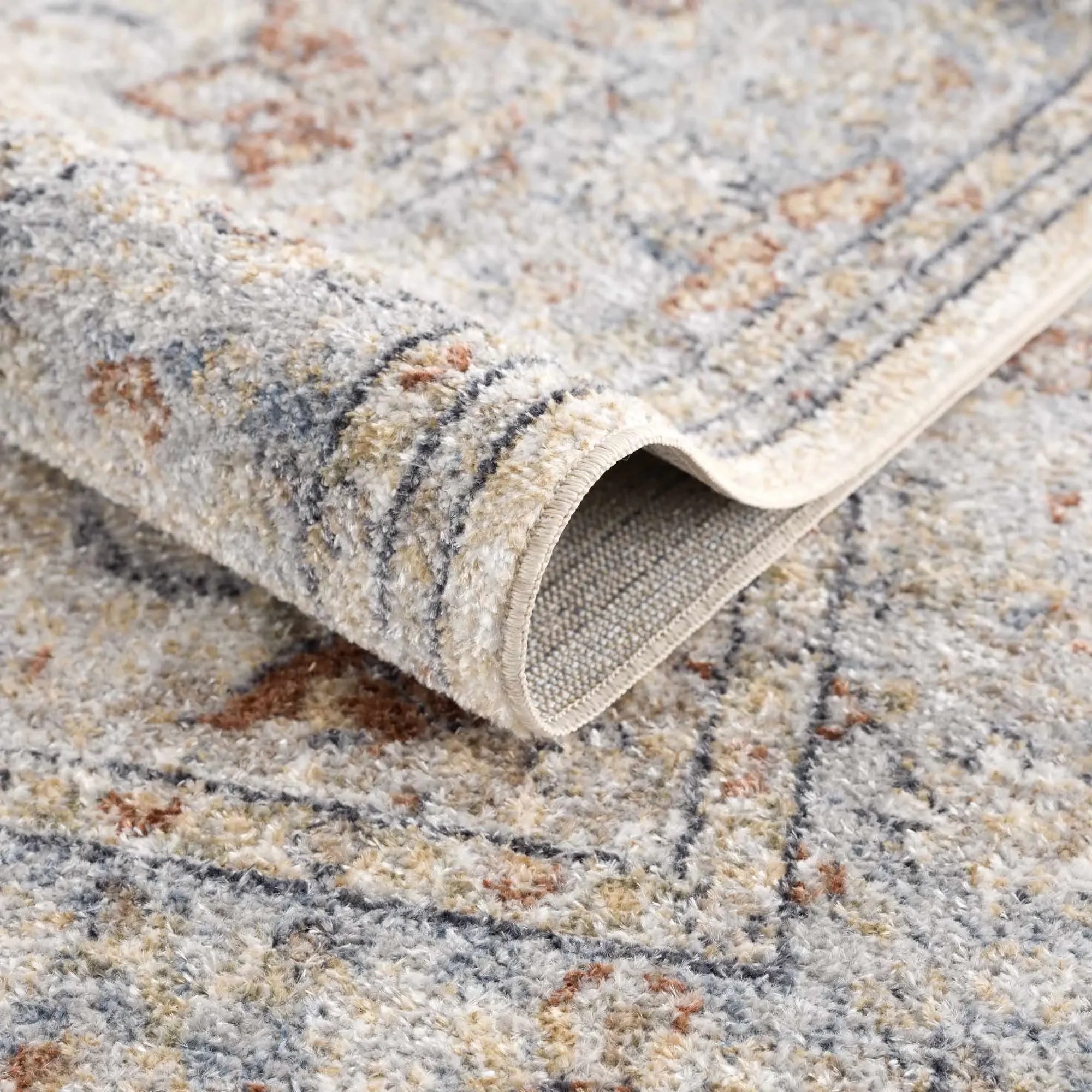 Emke Cream Washable Area Rug - The Mayfair Hall