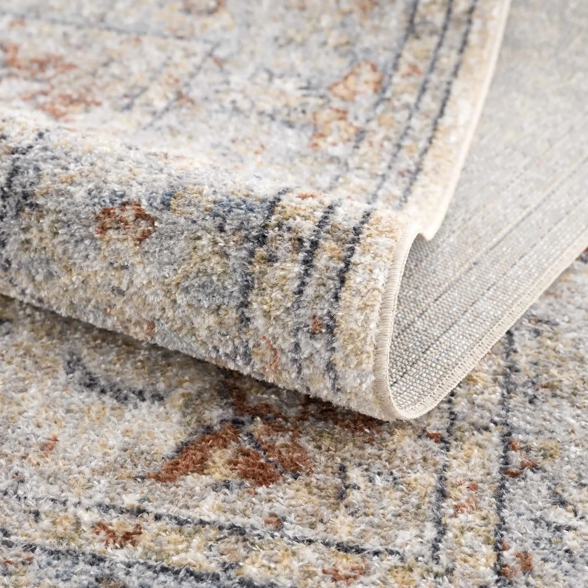 Emke Cream Washable Area Rug - The Mayfair Hall