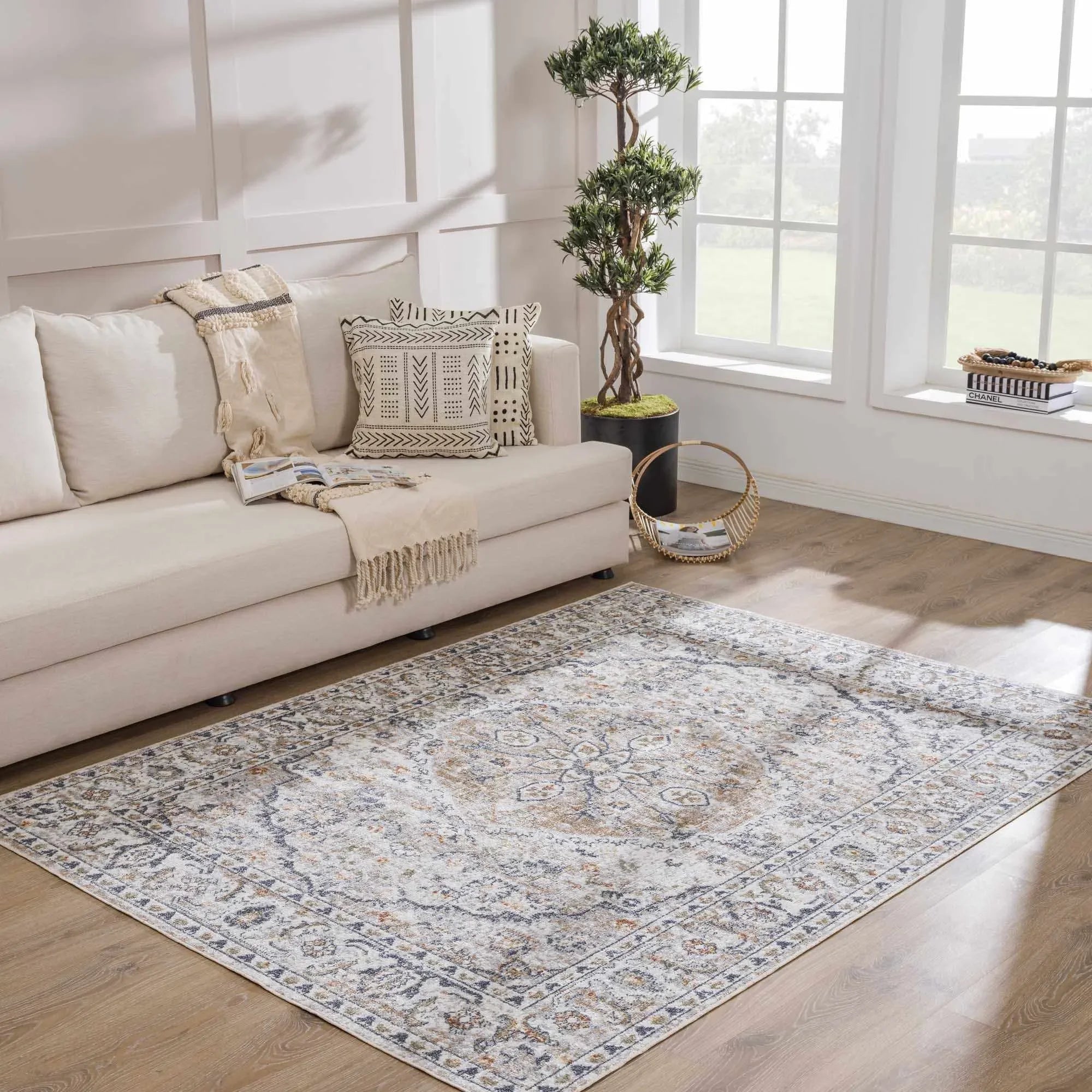 Hiti Cream Washable Performance Rug - The Mayfair Hall