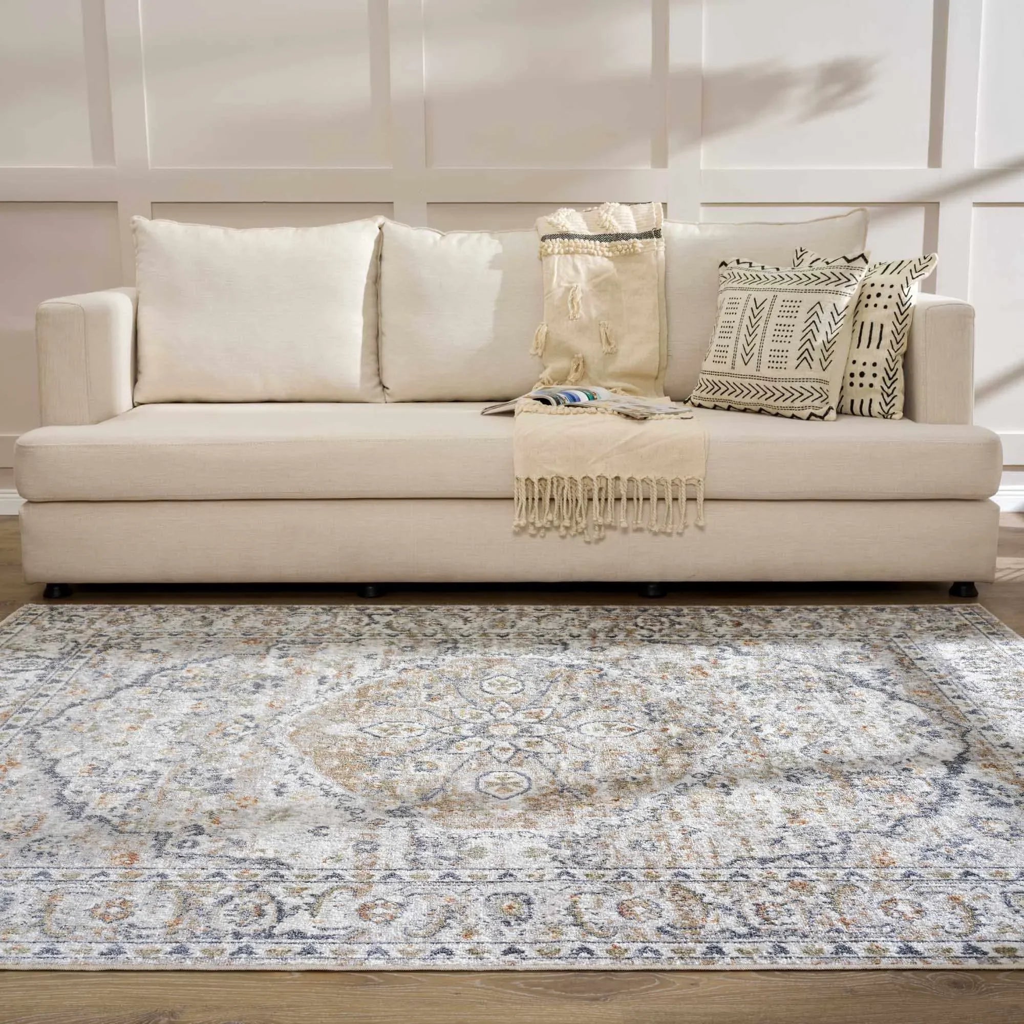 Hiti Cream Washable Performance Rug - The Mayfair Hall