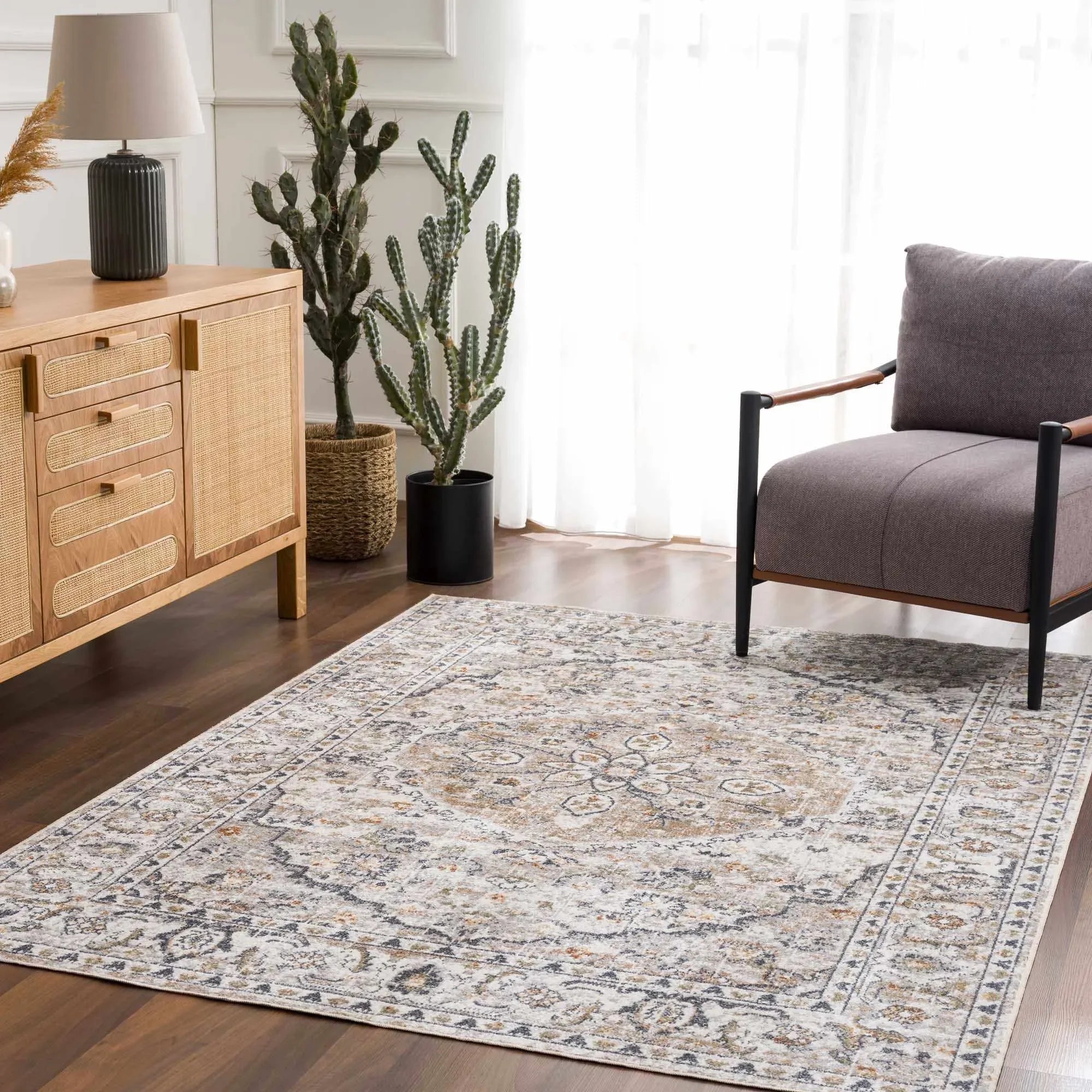 Hiti Cream Washable Performance Rug - The Mayfair Hall