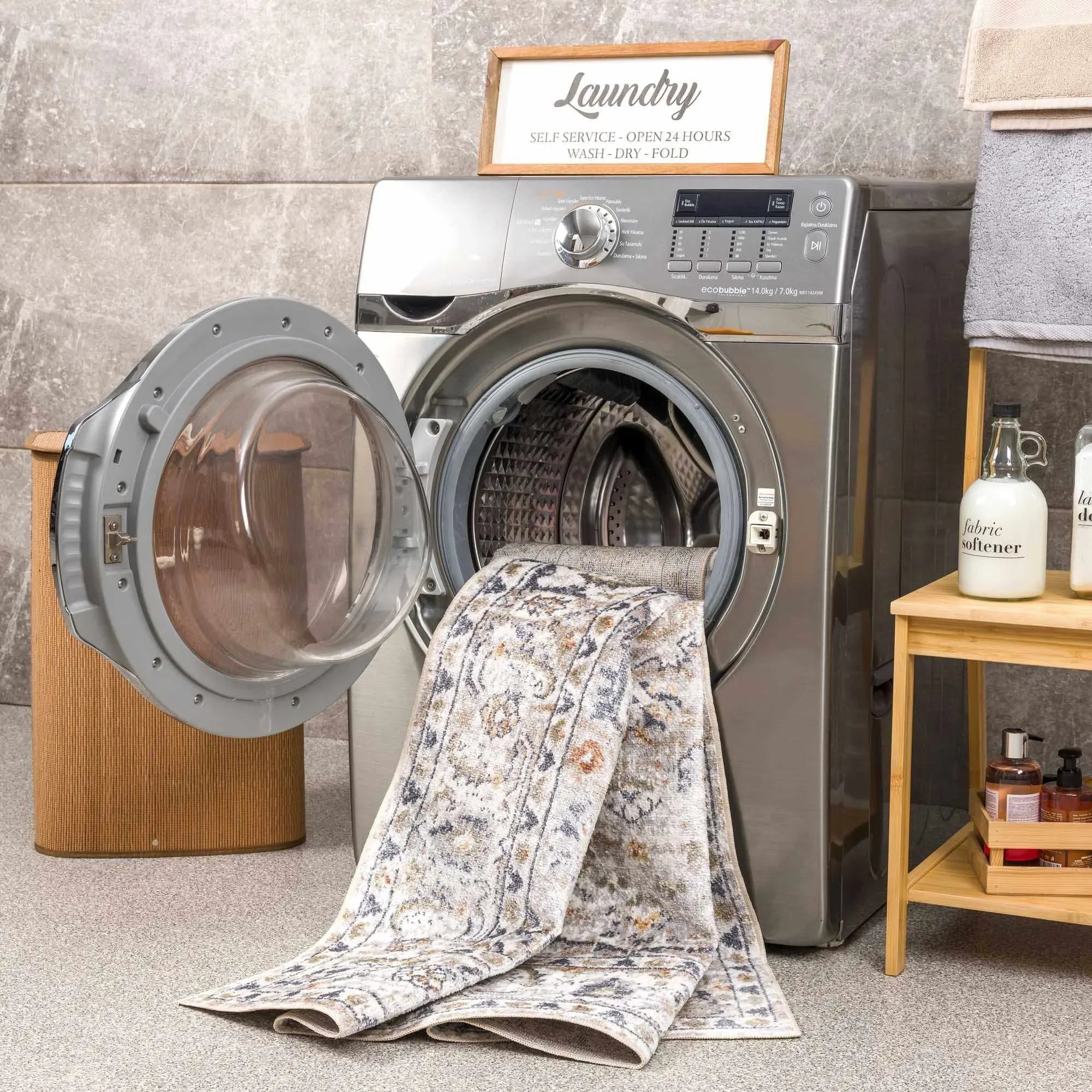 Hiti Cream Washable Performance Rug - The Mayfair Hall
