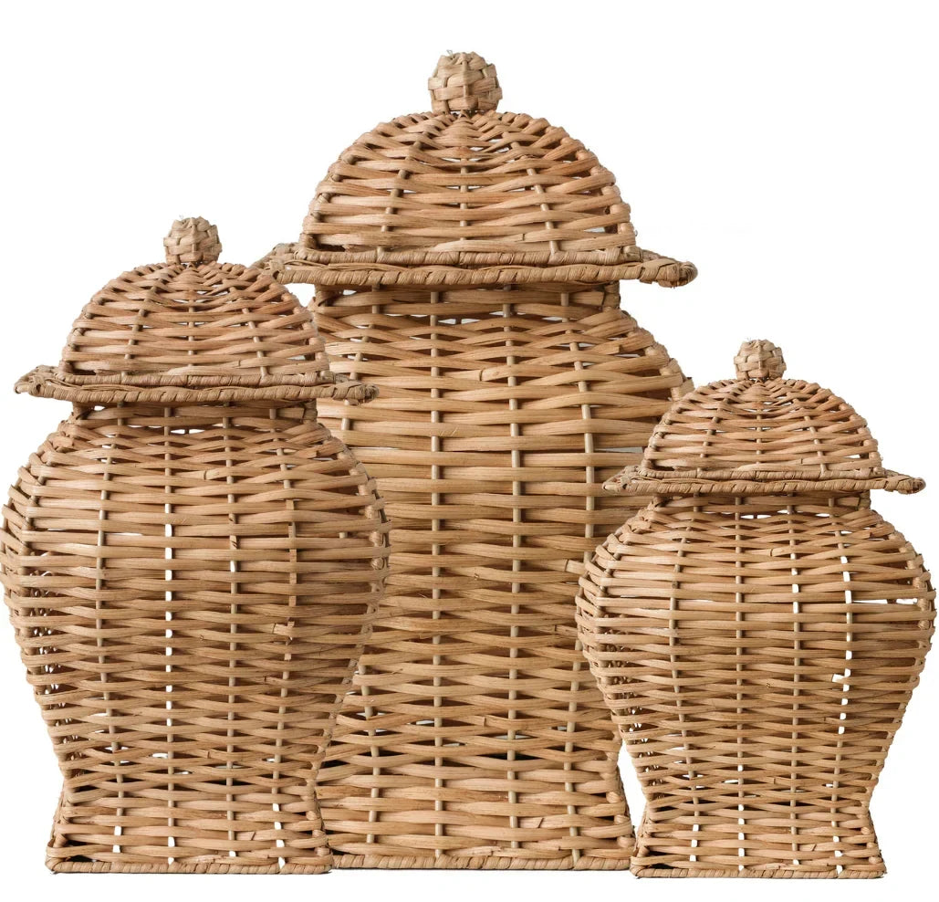 Square Wicker Jar - The Mayfair Hall