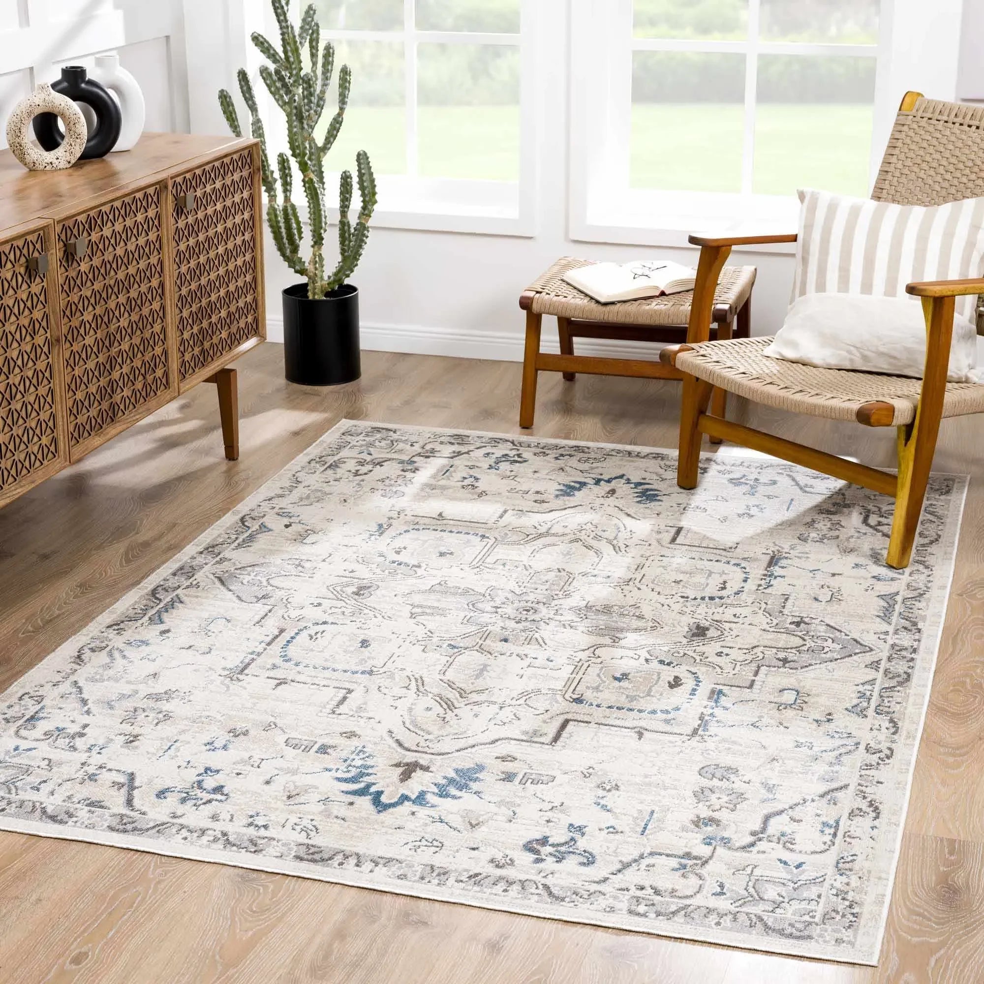 Cabacungan Cream Washable Area Rug - Clearance - The Mayfair Hall