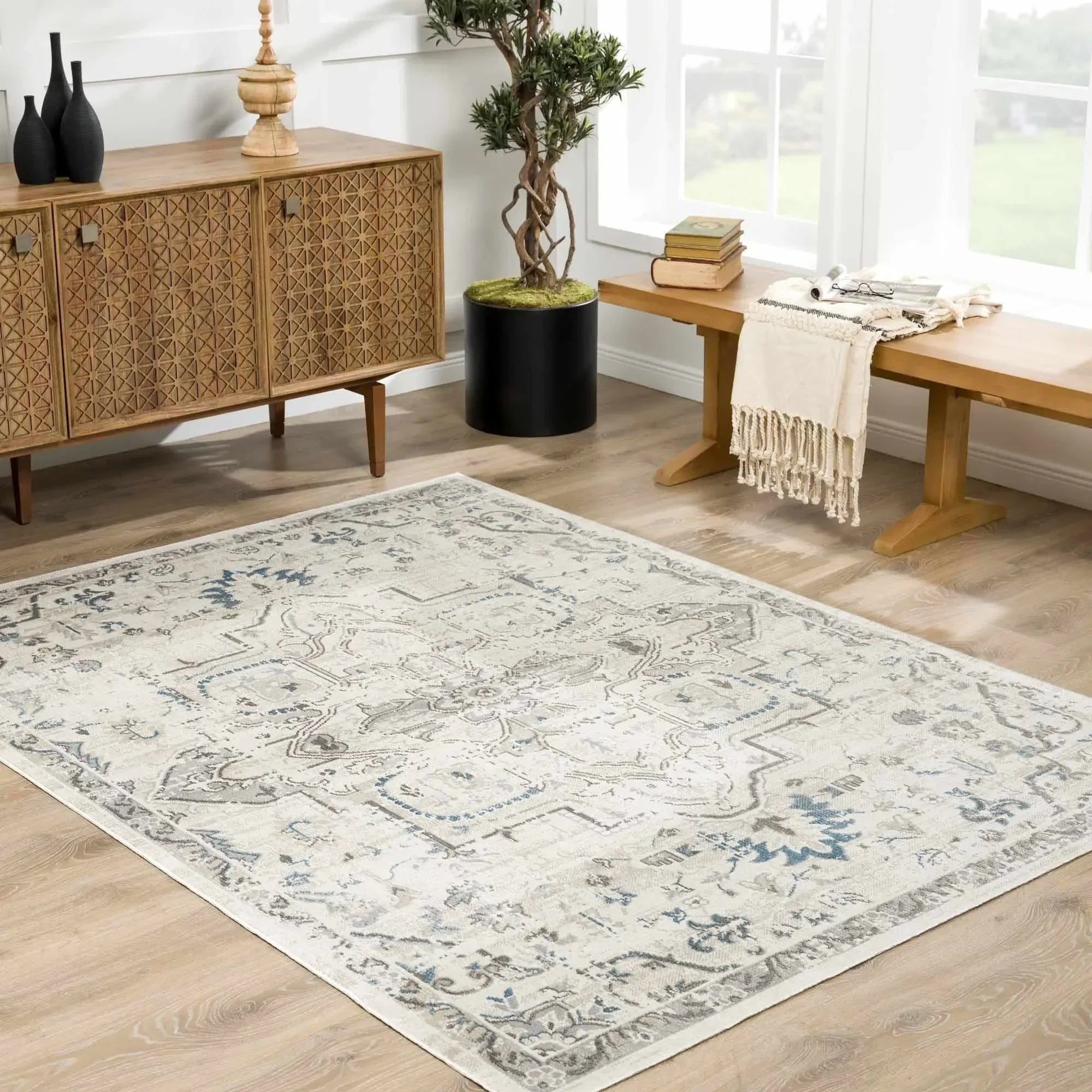 Cabacungan Cream Washable Area Rug - Clearance - The Mayfair Hall