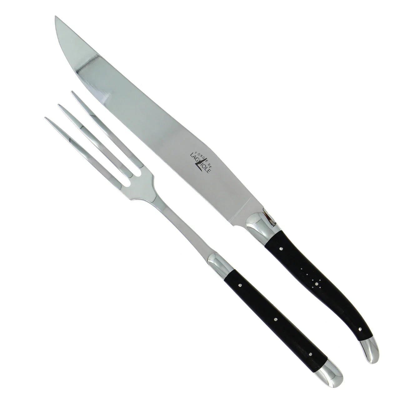 Laguiole Carving Set Ebony Handle Shiny Finish - The Mayfair Hall