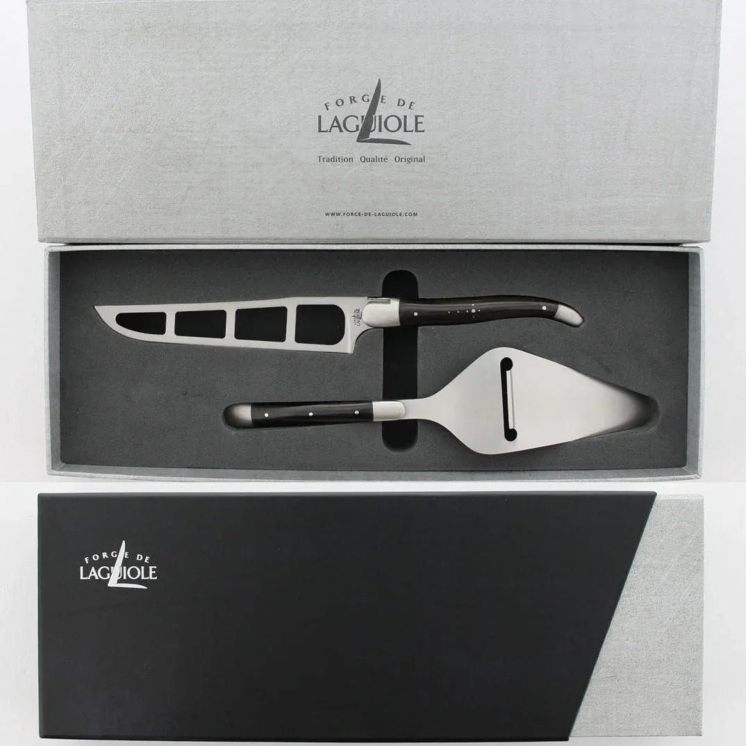 Laguiole Cheese Set "Barthélemy" - Ebony Handle - By Forge de Laguiole - The Mayfair Hall