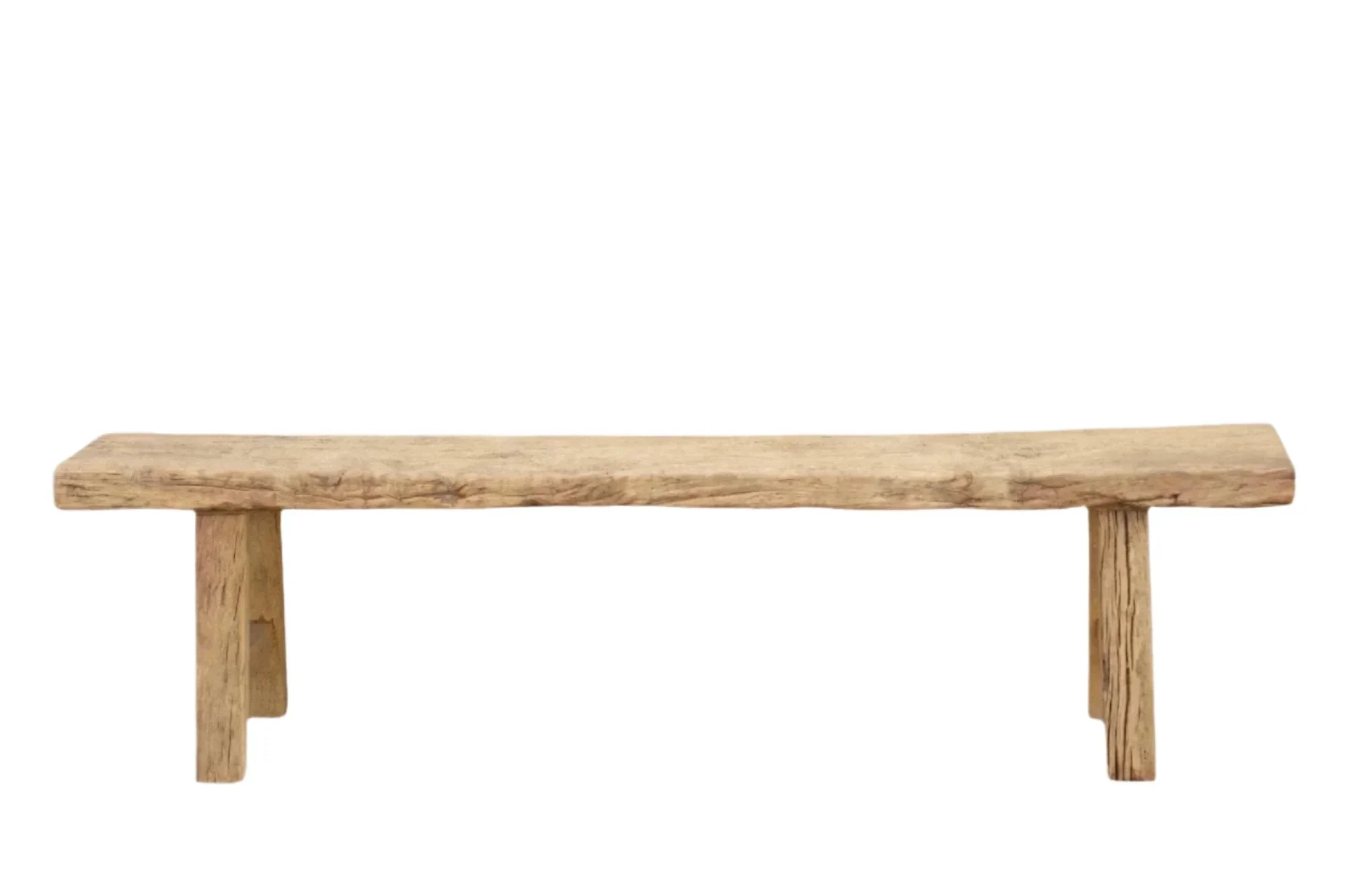 Large Elm Wood Bench - The Mayfair Hall