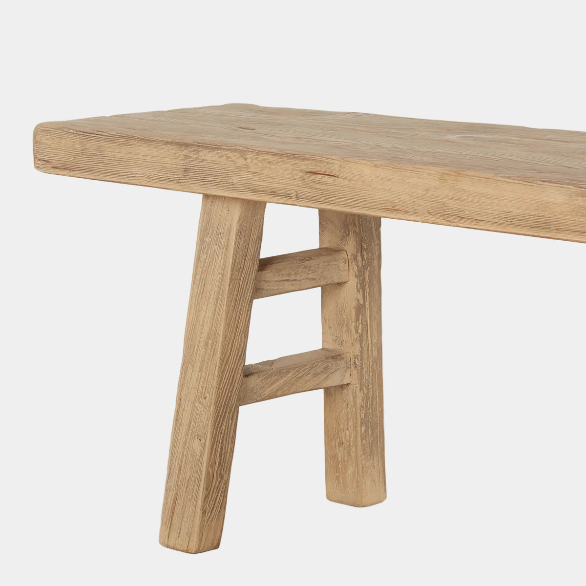 Large Elm Wood Bench