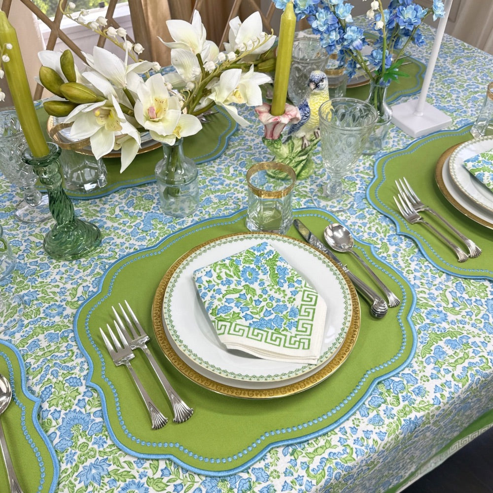 Larkspur & Bramble: Blue & Green - Tablecloth