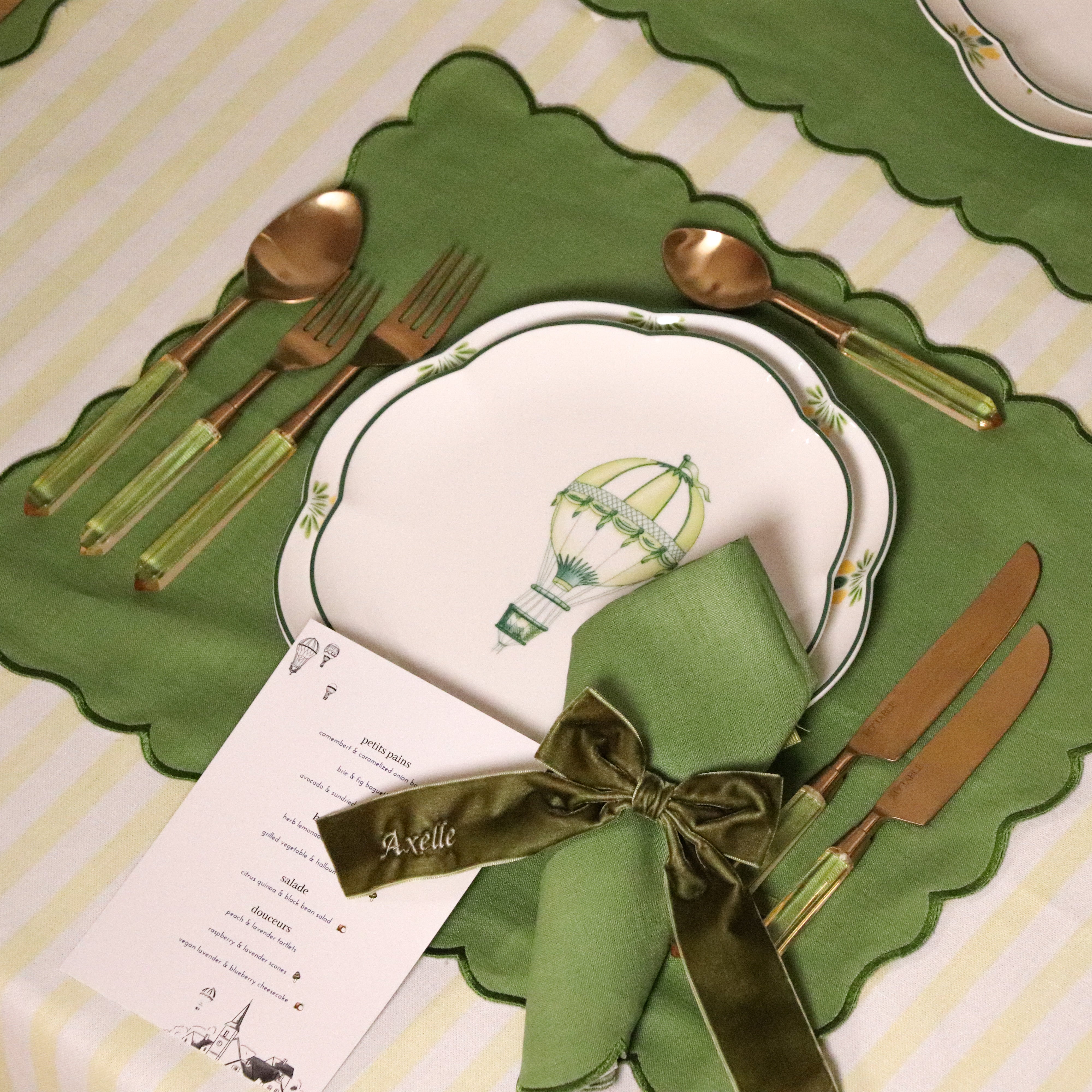 Stainless Steel Cutlery in Gold with Buttercream Yellow Handle (Set of 24)
