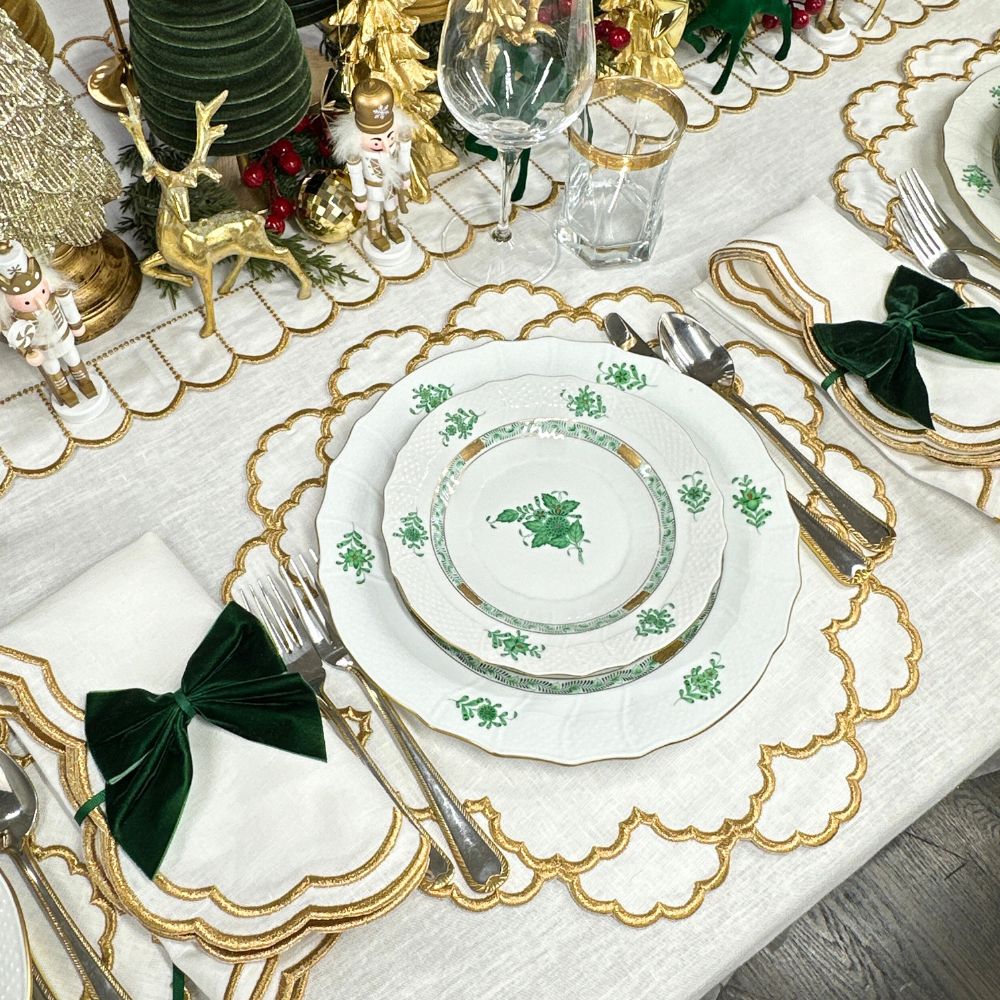 100% Linen - Studio Collection: Lillian Placemat - Gold (Set of 4)