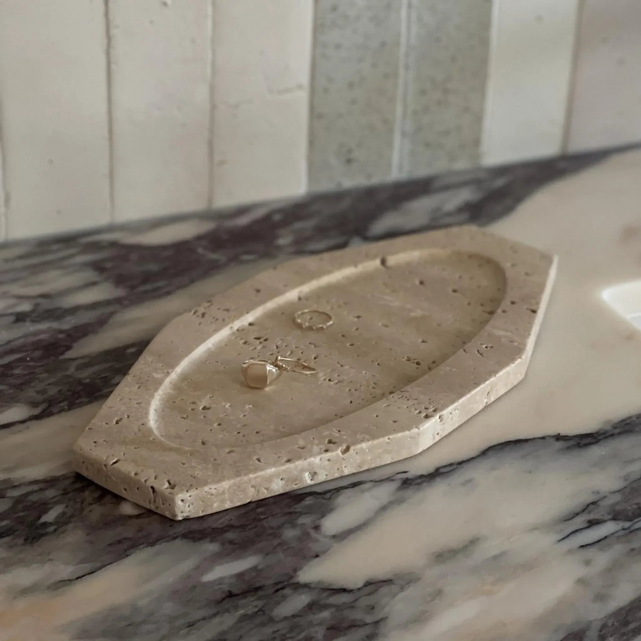 Fig Tray in Travertine - The Mayfair Hall