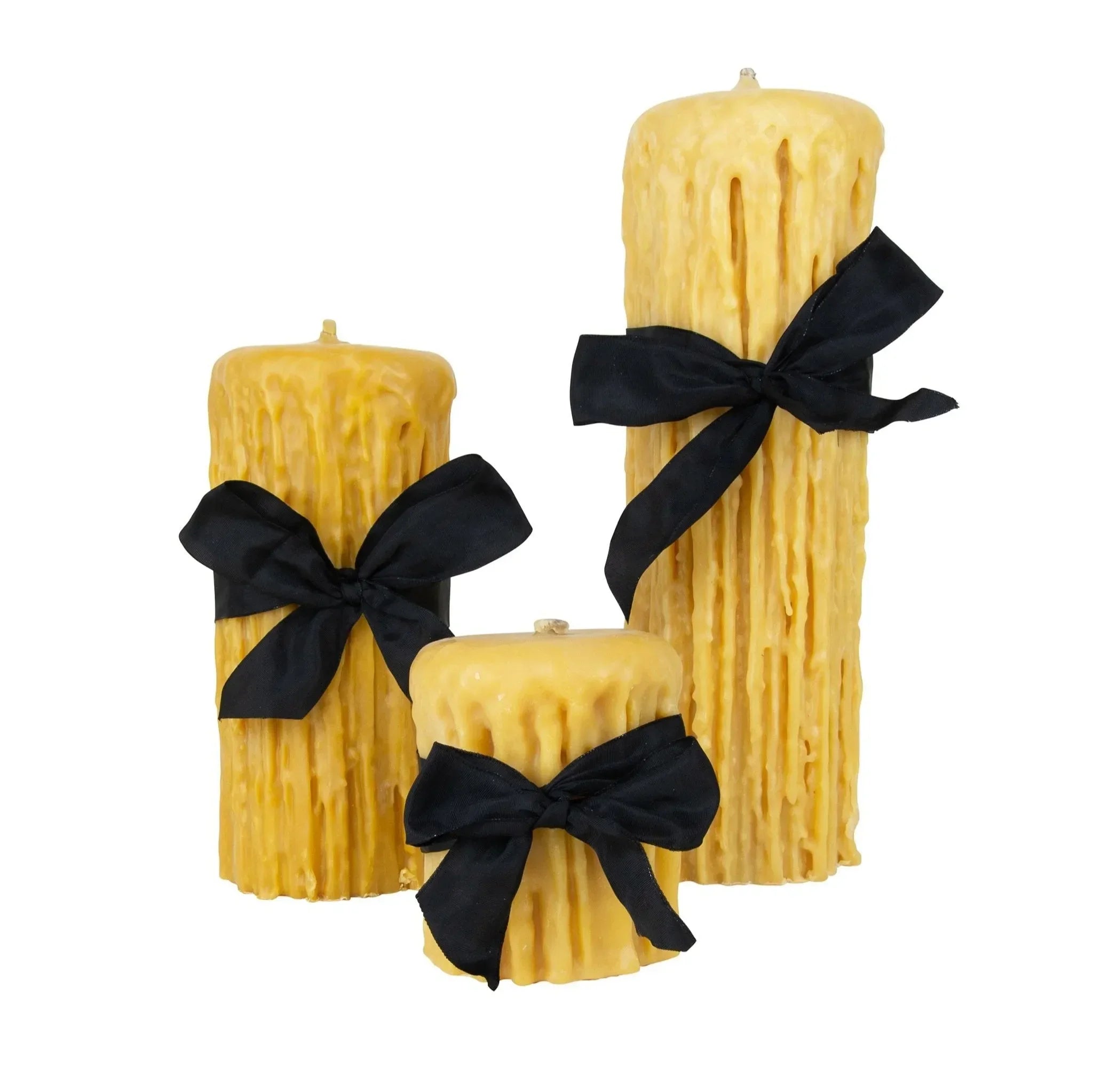 Beeswax Drip Pillar Candle - The Mayfair Hall