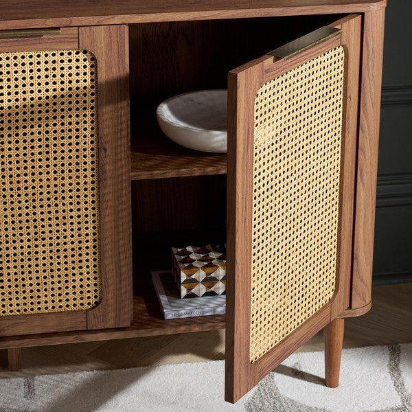 Brey 3 Drawer Media Stand in Walnut