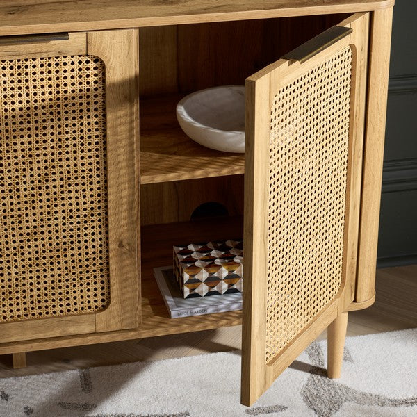 Brey 3 Drawer Media Stand in Oak