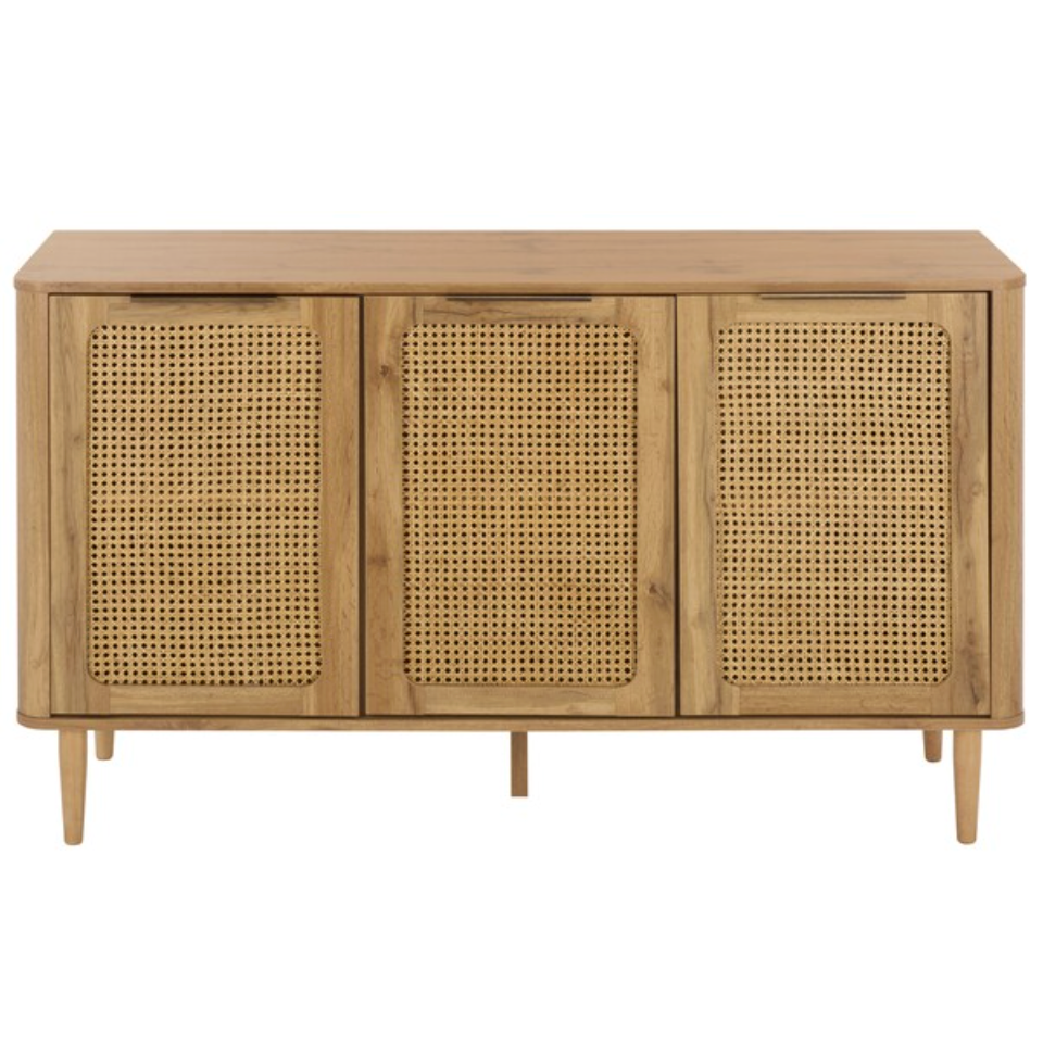 Brey 3 Drawer Media Stand in Oak