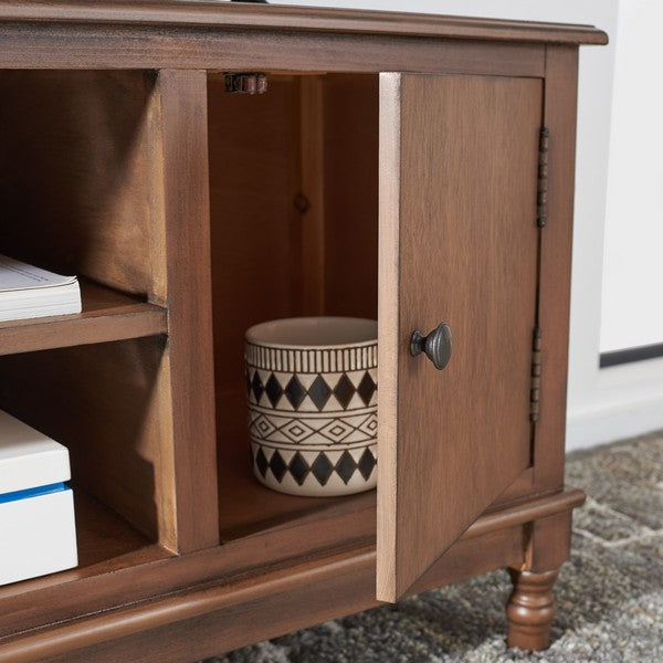 Ozark 2 Door & 1 Shelf Media Stand in Brown