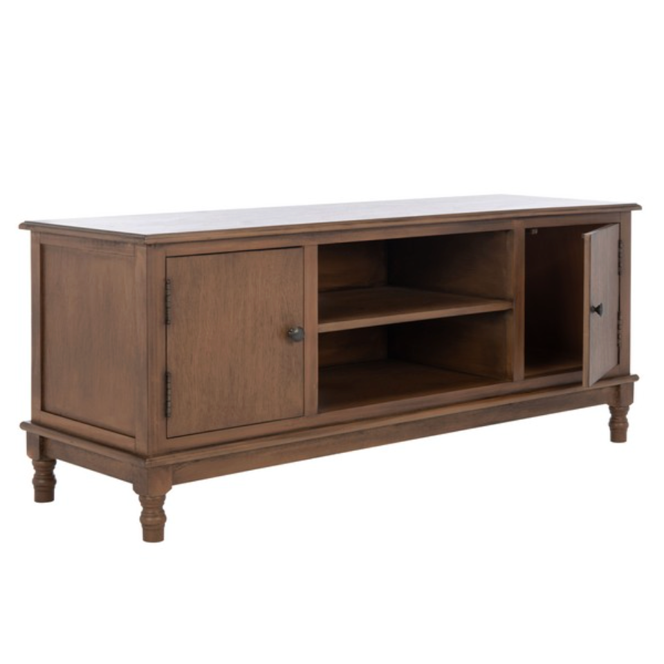 Ozark 2 Door & 1 Shelf Media Stand in Brown