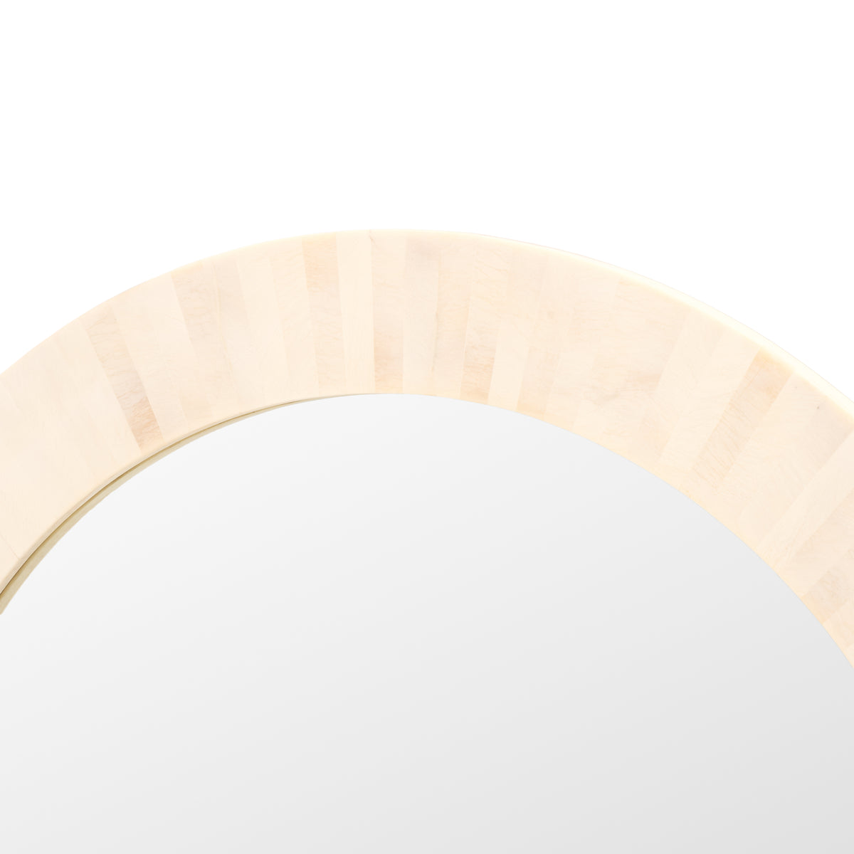 Sabi Resin and MDF Mirror in Antique Ivory and Faux Bone — 29.2″