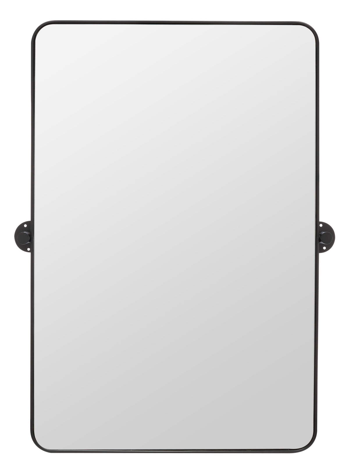 Delinah Iron Mirror in Black — 24″