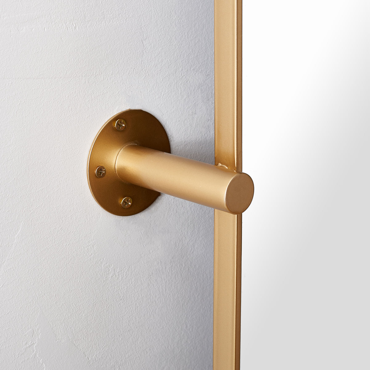 Delinah Iron Mirror in Brass — 24″