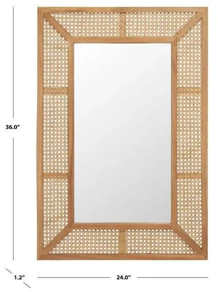 Tulia Glass Mirror in Natural - The Mayfair Hall